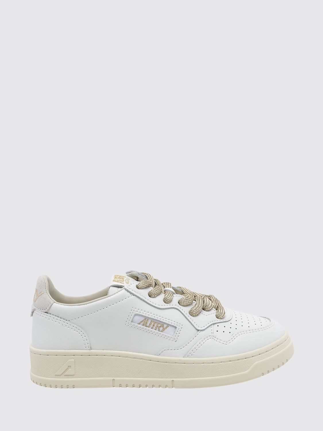AUTRY Medalist Low Sneakers aus glattem Kalbsleder mit perforierter Spitze
