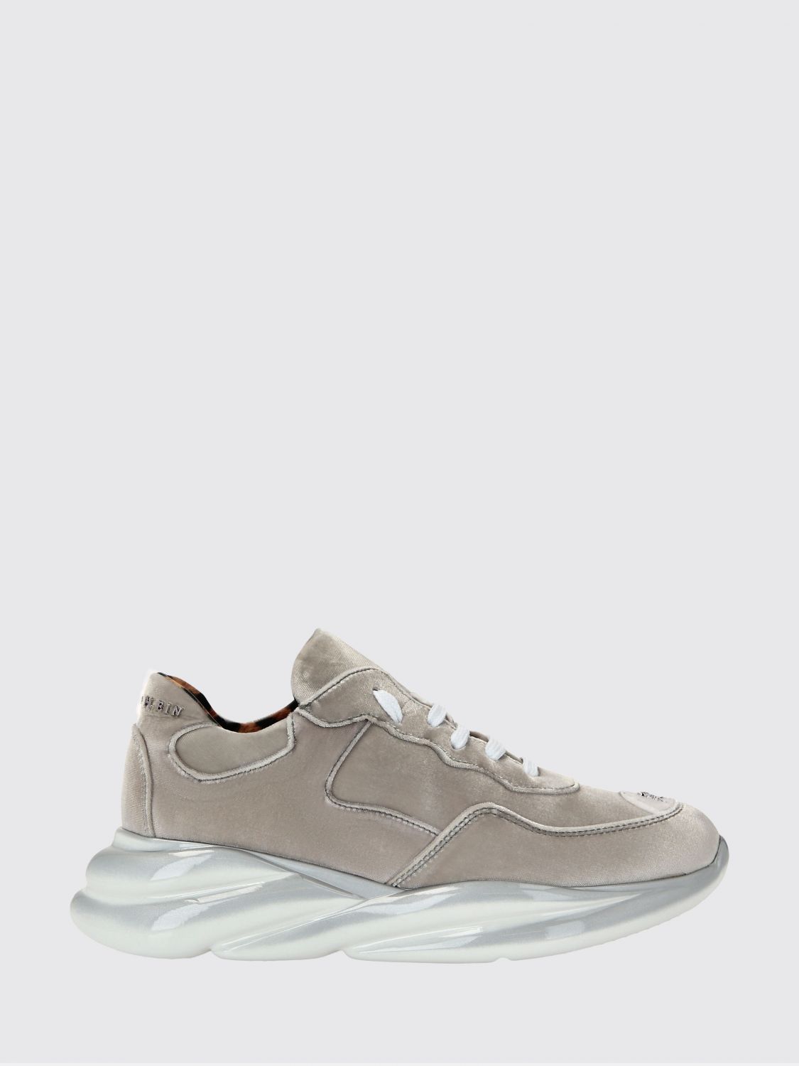 PHILIPP PLEIN Sneakers basse in velluto con suola chunky