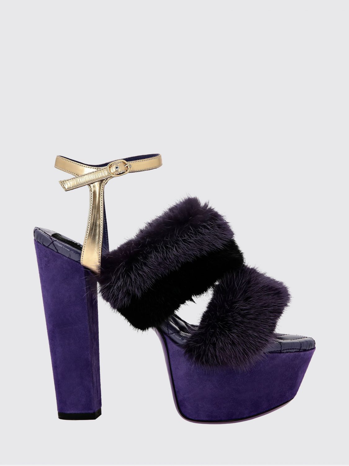 Philipp Plein Heeled Sandal Woman Color Salmon In Purple