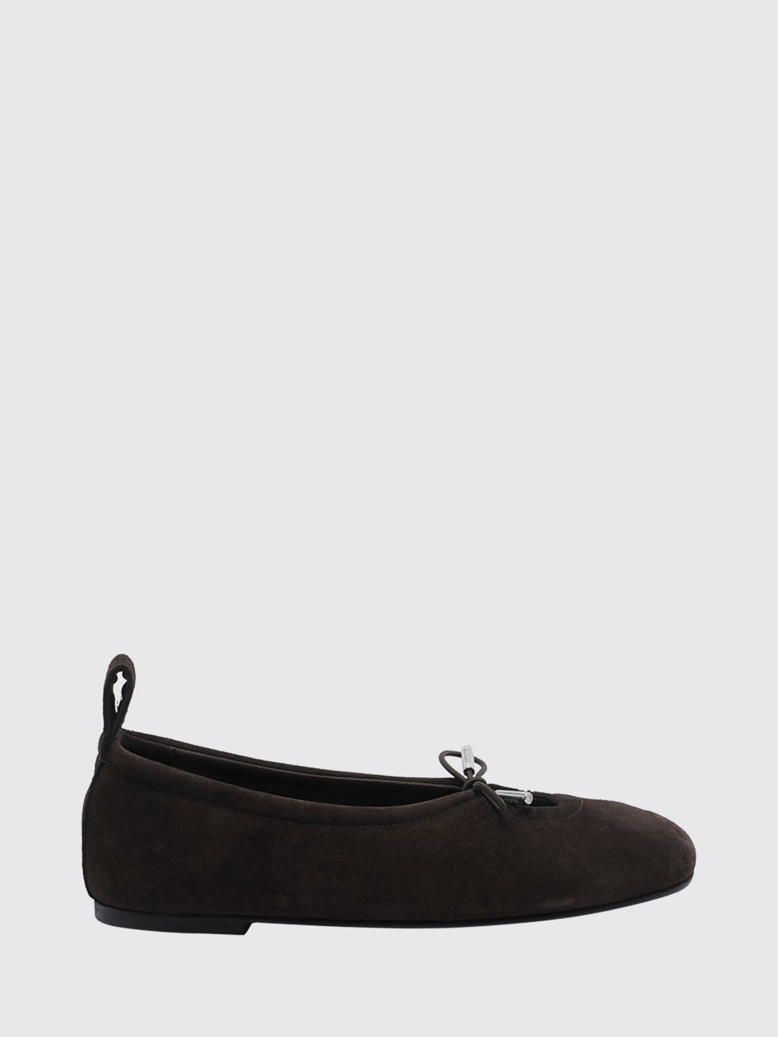Alohas Rosalind Suede Ballet Flats with Bow and Round Toe