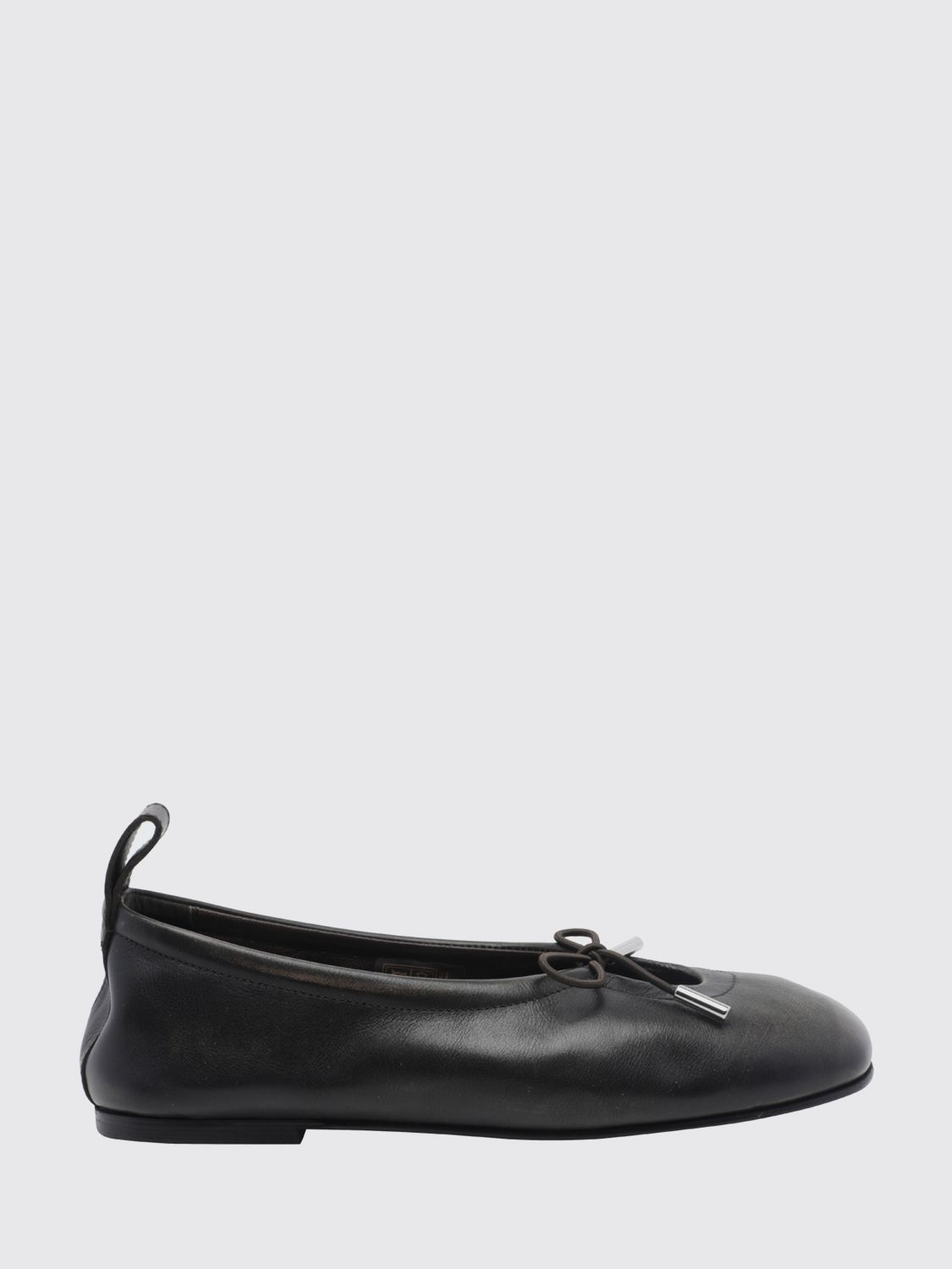 Alohas Rosalind Nappa Leather Ballet Flats with Bow and Round Toe