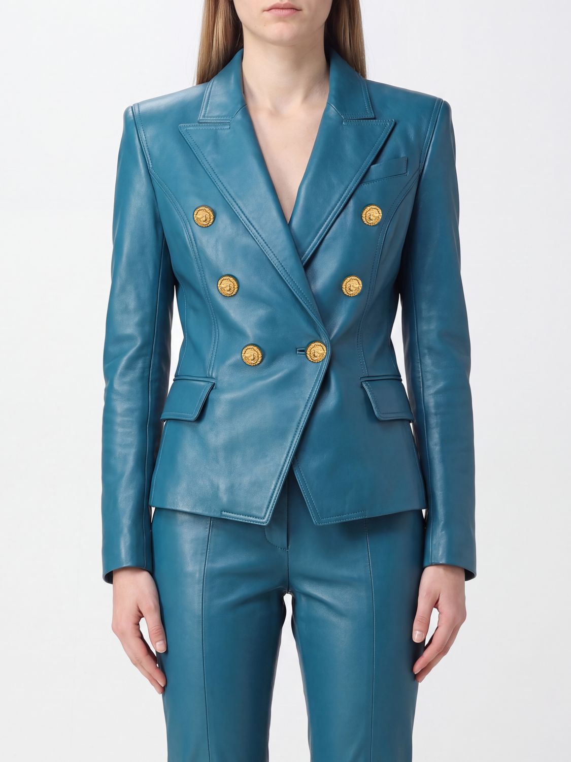 BALMAIN Jacket Woman color Blue