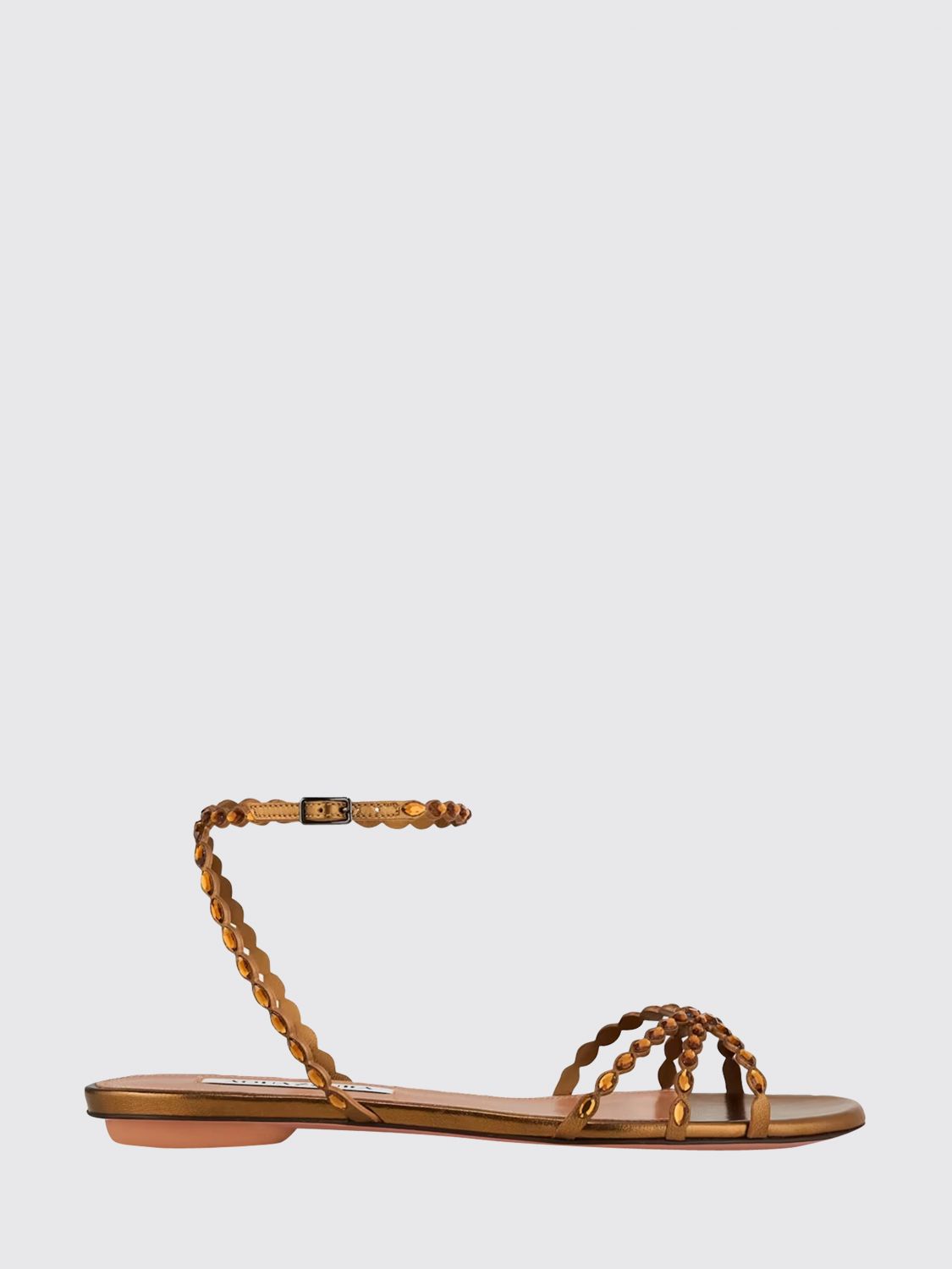 AQUAZZURA Sandali Con Tacco Donna colore Oro