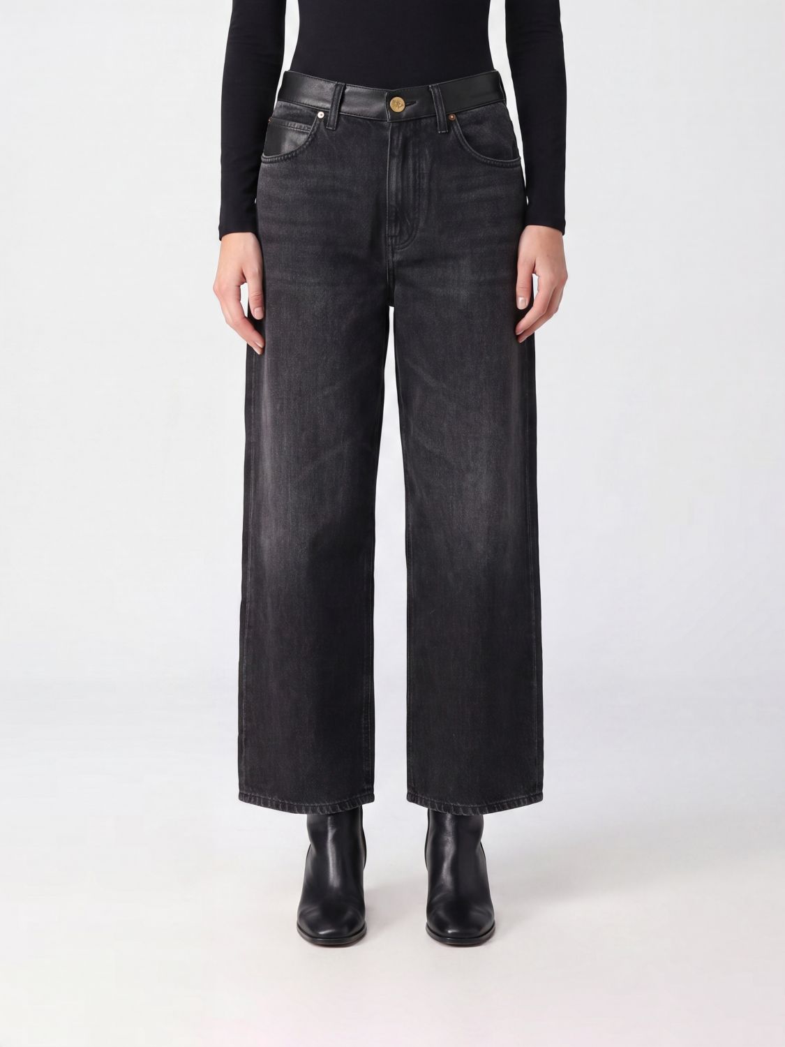 PINKO Jeans Woman color Black