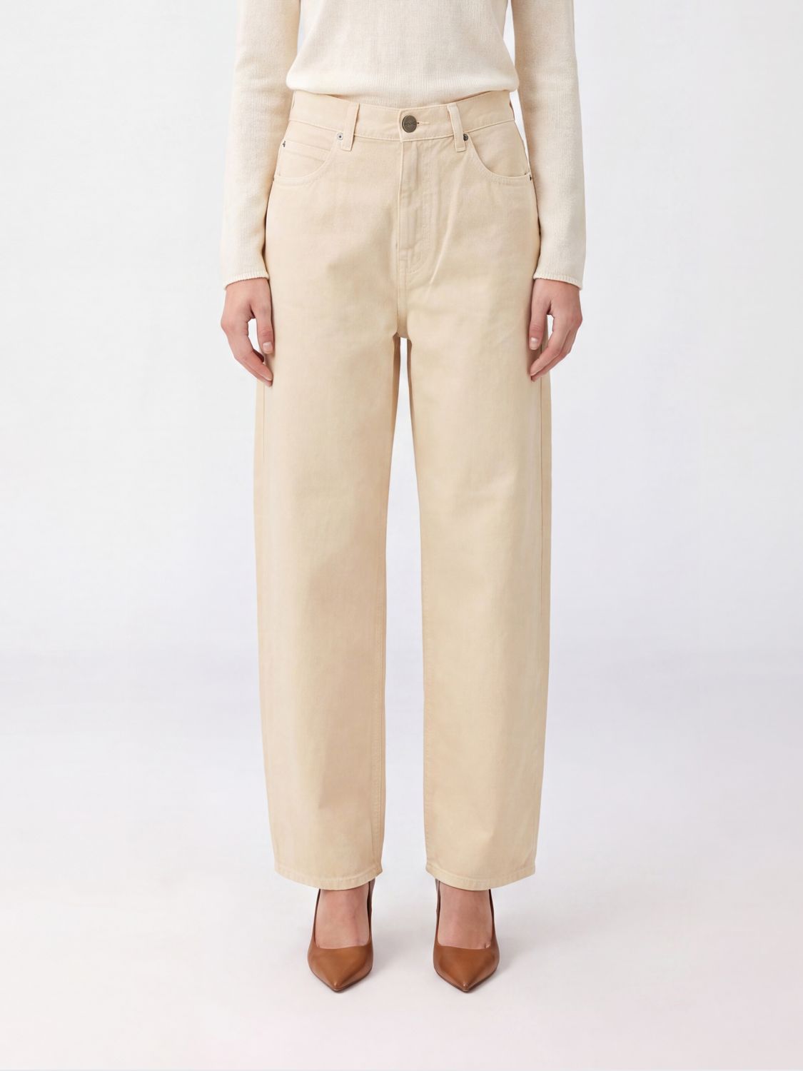 PINKO Jeans Woman color Beige