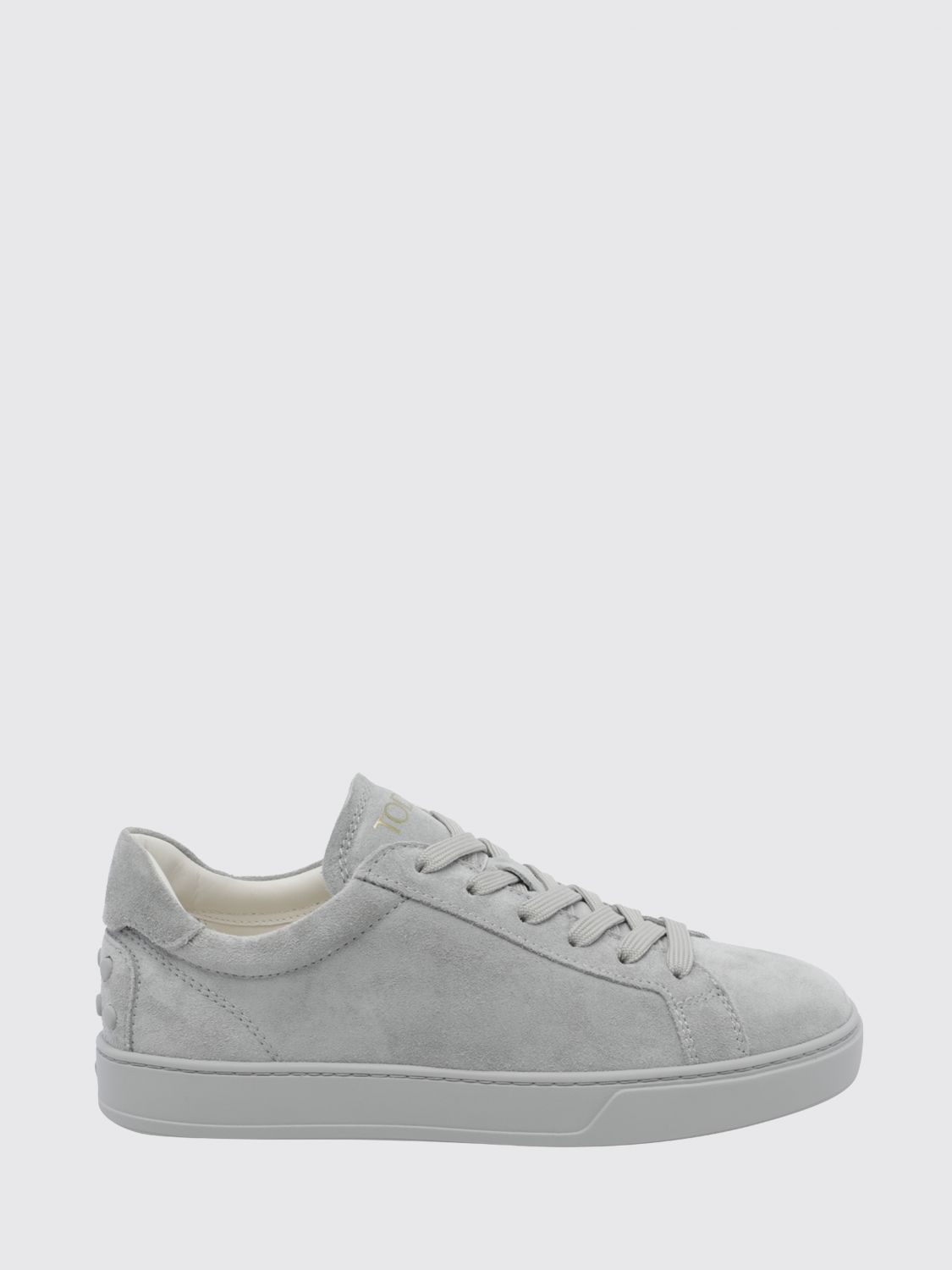 TOD'S Low-Top-Sneakers aus Wildkalbsleder mit Gommini an der Ferse