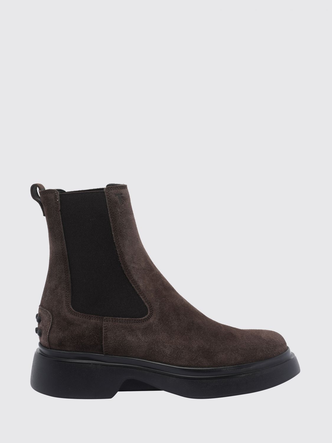 TOD’S Suede Calfskin Chelsea Ankle Boots with Rubber Sole