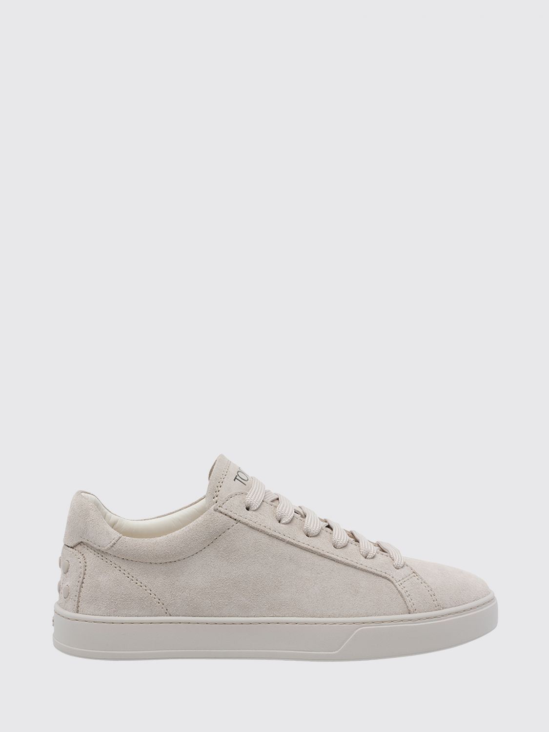 TOD'S Low-Top-Sneakers aus Wildkalbsleder mit Gommini an der Ferse