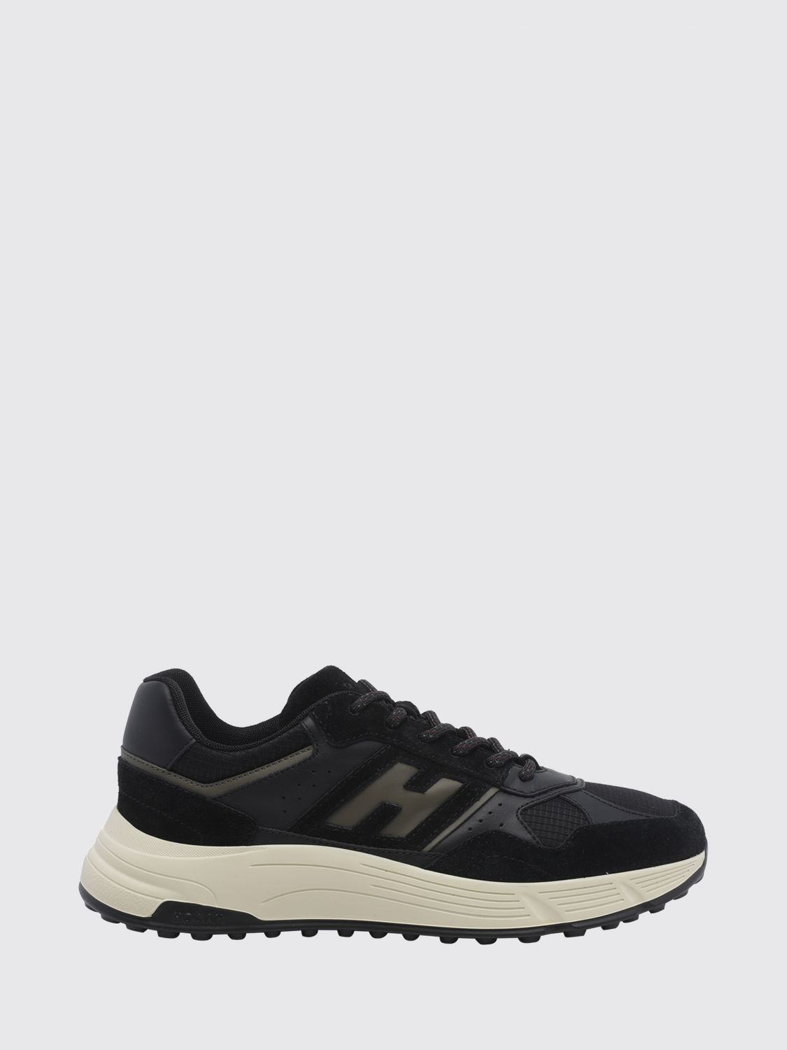 Hogan Hyperlight Leather and Nylon Trainers with Chunky Sole