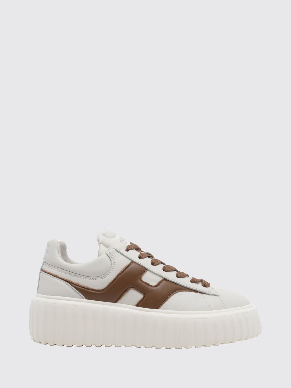 HOGAN H-Stripes Plateau-Sneakers aus Glattleder