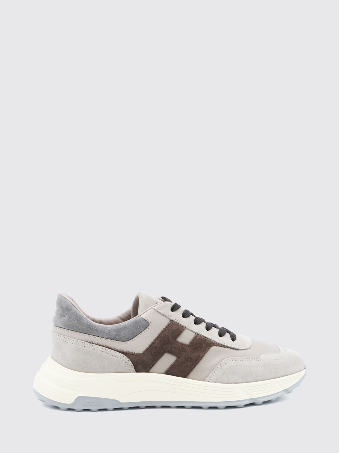 Hogan Hyperlight Sneakers in Calfskin and Suede with Contrasting Logo