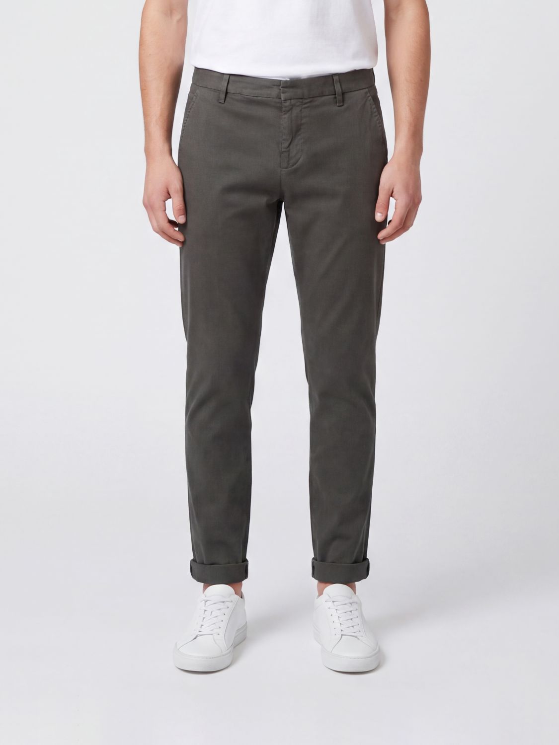 DONDUP Gaubert Slim Fit Mid-Rise Velvet Chino Trousers