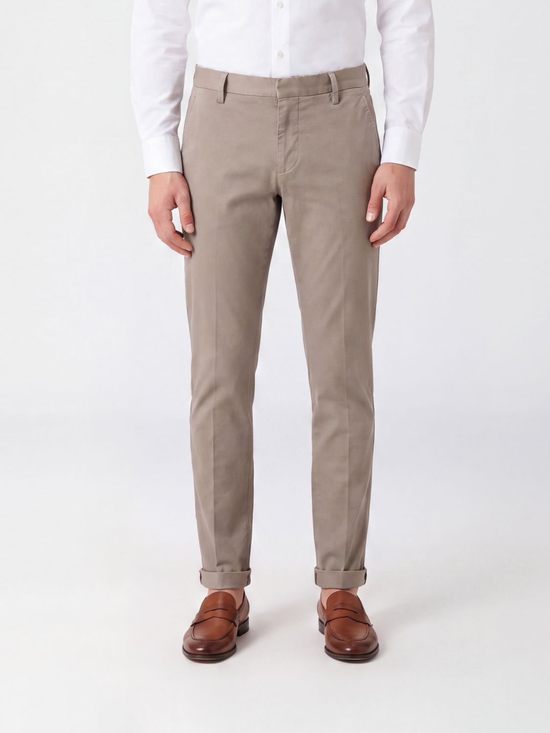 DONDUP Gaubert Slim Fit Mid-Rise Velvet Chino Trousers