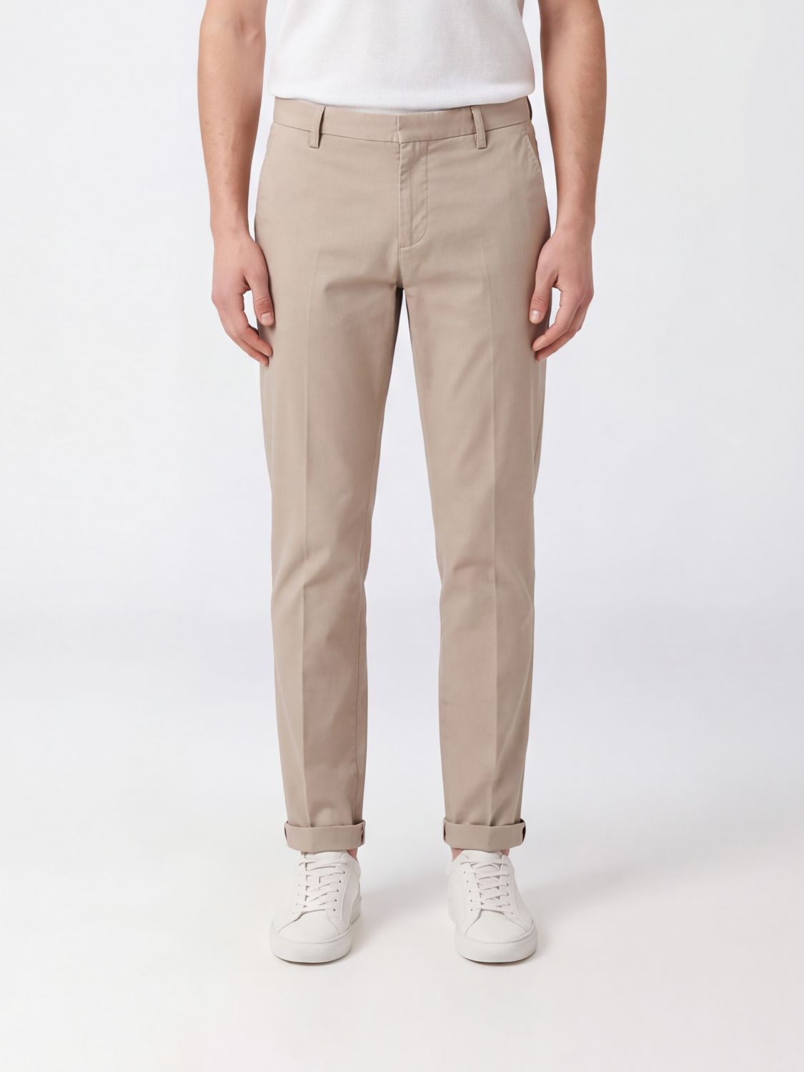 DONDUP Gaubert Slim Fit Mid-Rise Velvet Chino Trousers