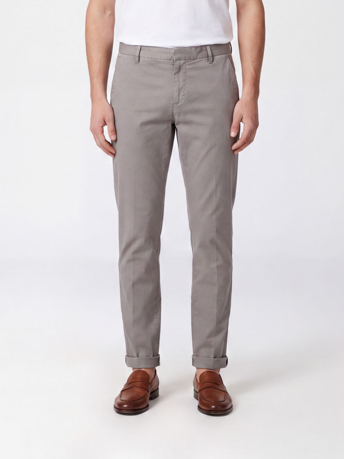 DONDUP Gaubert Slim Fit Mid-Rise Velvet Chino Trousers