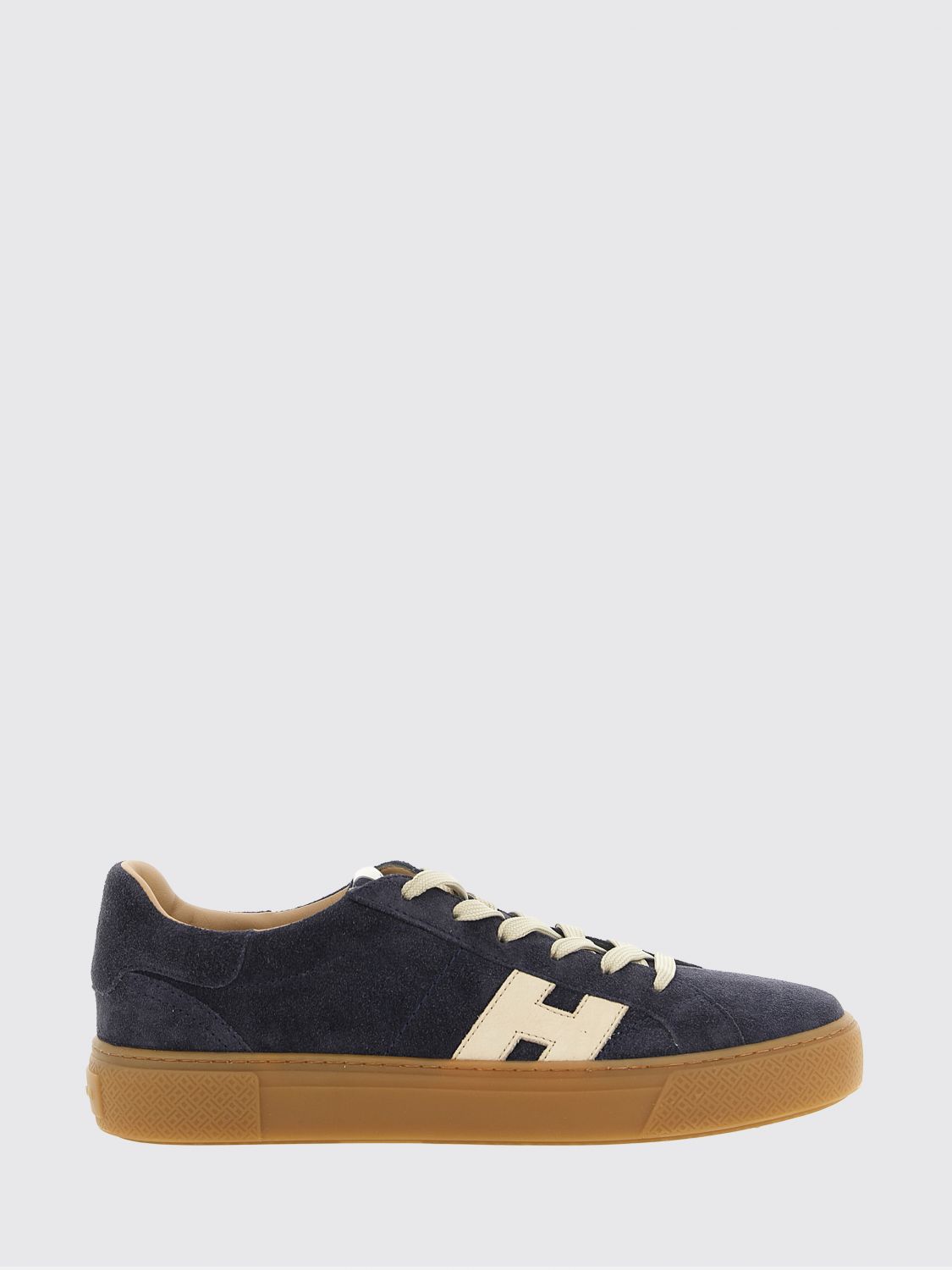 HOGAN H705 Sneaker aus Kalbsleder und Veloursleder mit kontrastierendem H-Logo