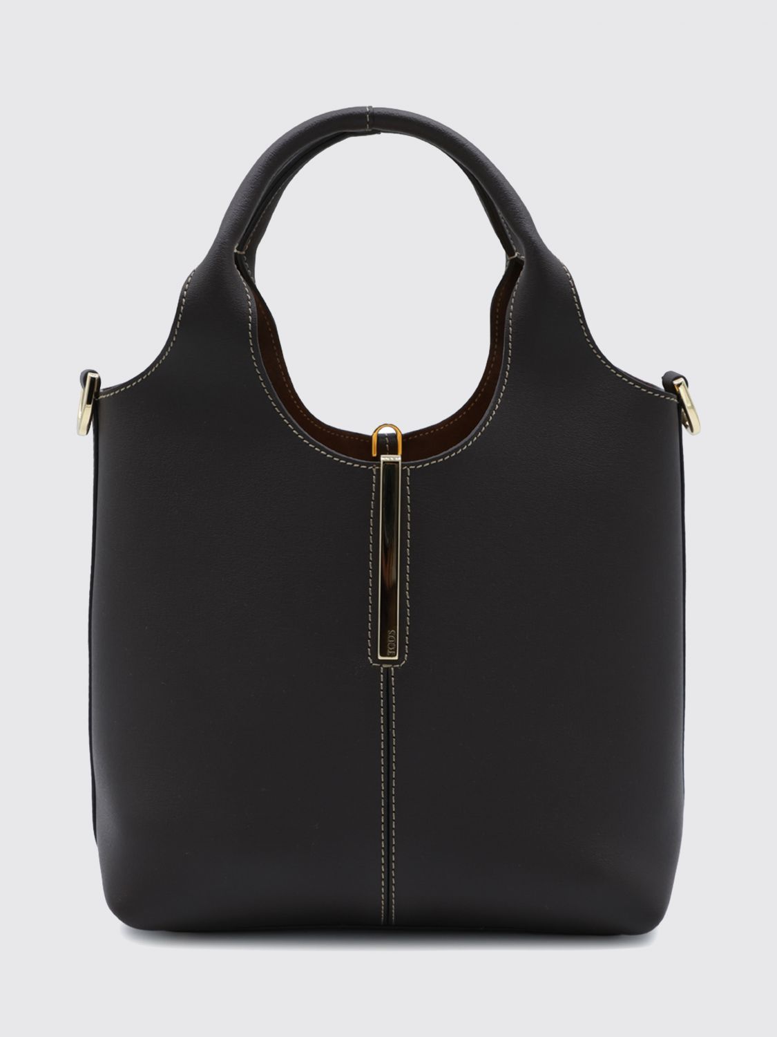 TOD'S Mini Handbag in Smooth Calf Leather with Removable Shoulder Strap