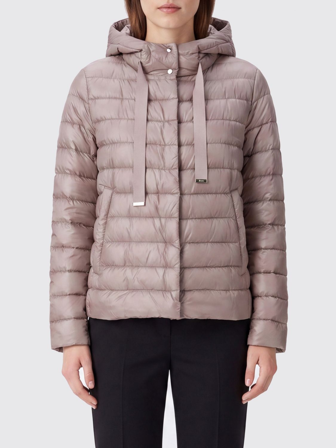 HERNO Quilted Ultra-Light Nylon Short Down Jacket with Hood