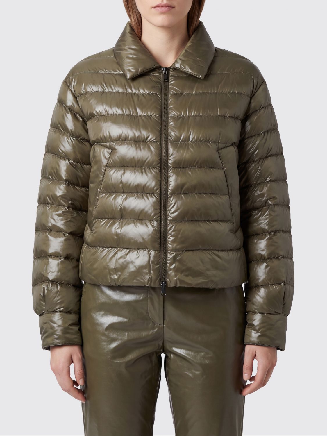 HERNO Coat Woman color Military