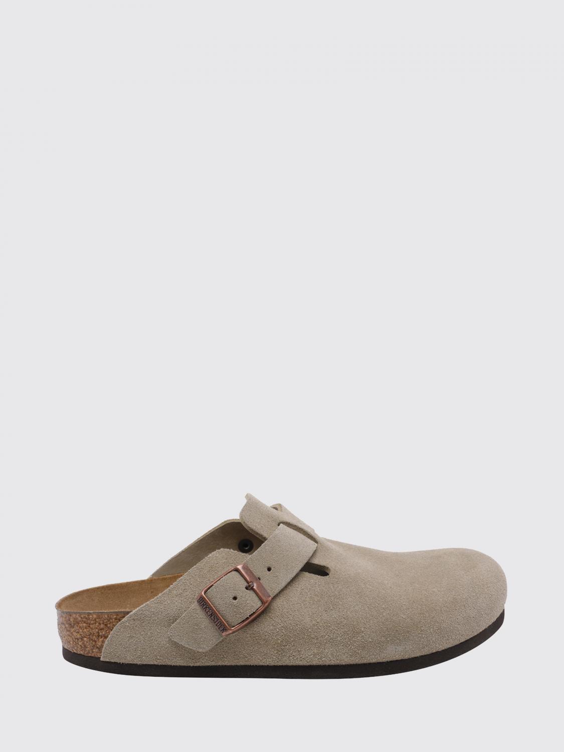 BIRKENSTOCK Boston Clogs aus Veloursleder mit verstellbarem Riemen