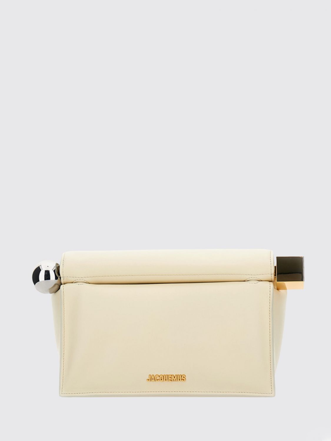 Jacquemus Rond Carré Handheld Clutch in Smooth Lamb Leather with Logo · OS