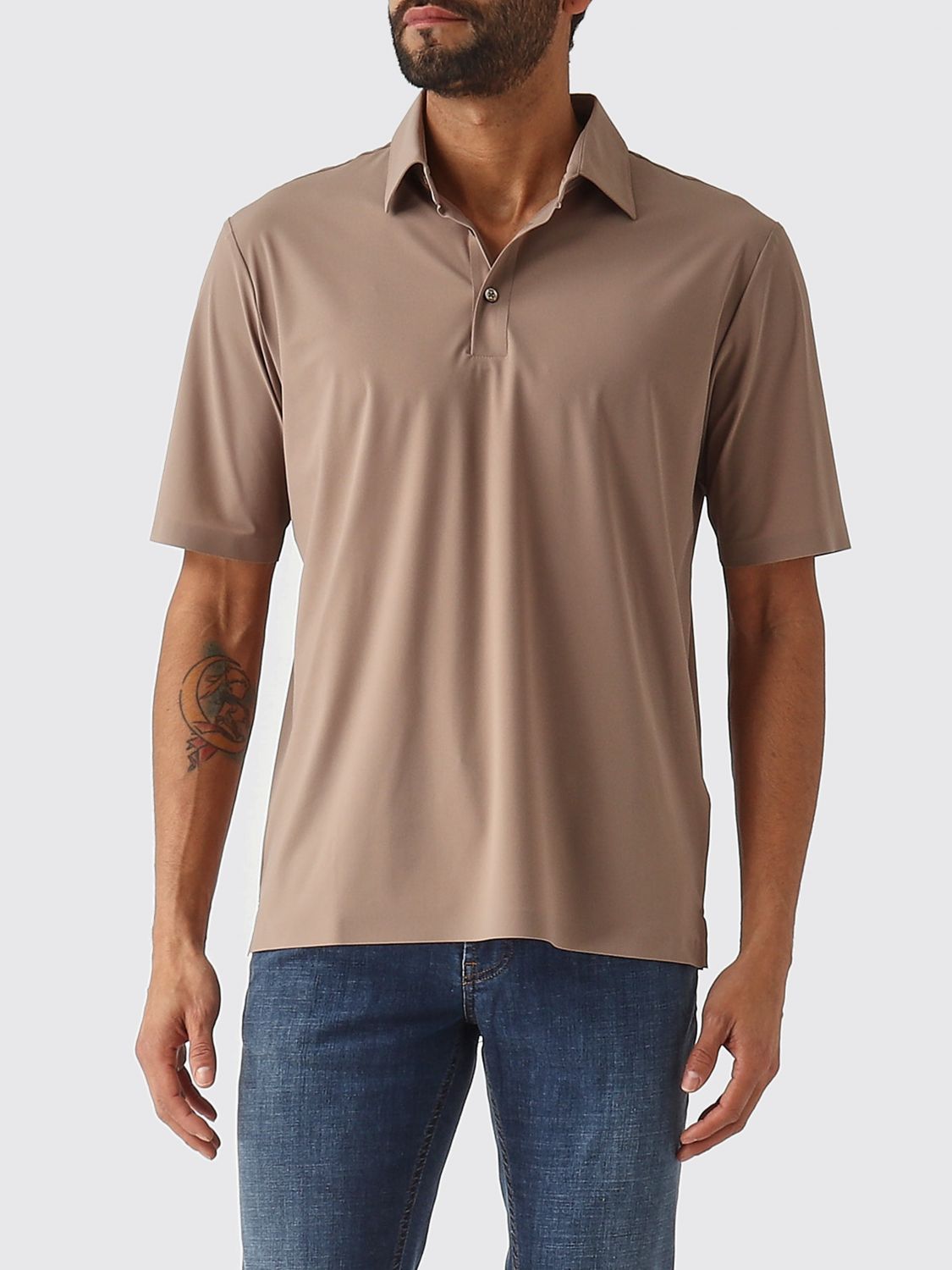 HERNO Polo Shirt Men color Dove Grey