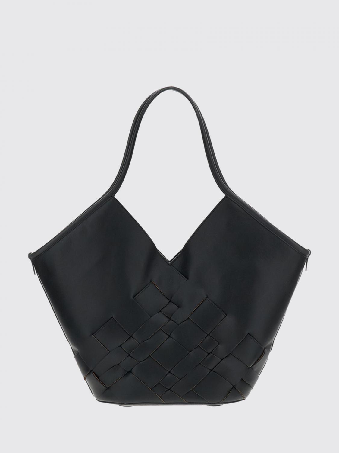 HEREU Calella Woven Leather Tote Bag with Removable Pouch HEREU Calella Woven Leather Tote Bag with Removable Pouch