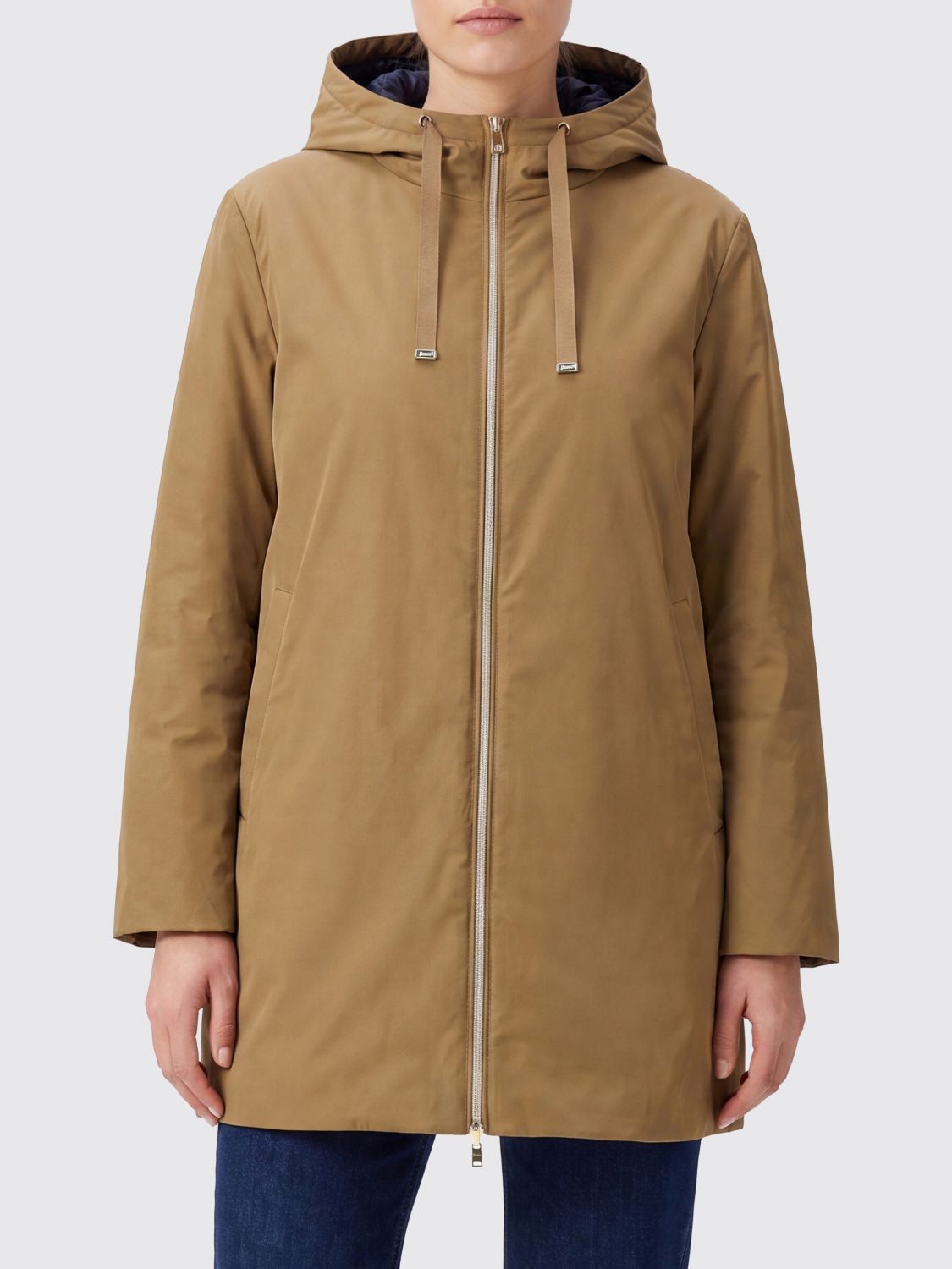 HERNO Short Reversible Quilted Nylon Down Jacket with Hood　HERNO ヘルノ フード付きリバーシブルキルティングナイロンショートジャケット HERNO