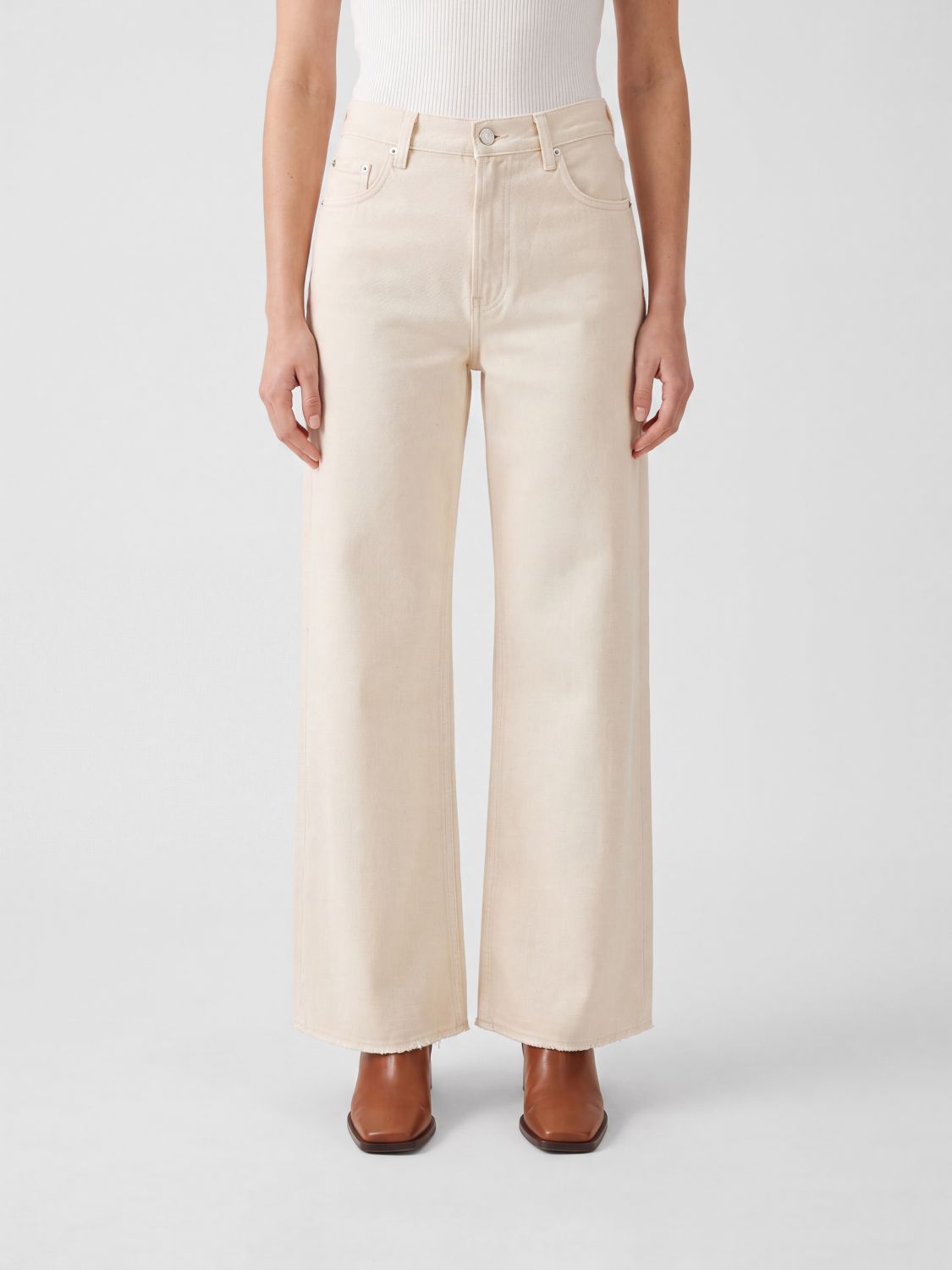 Haikure Winny High-Waisted Wide-Leg Organic Cotton Denim Jeans