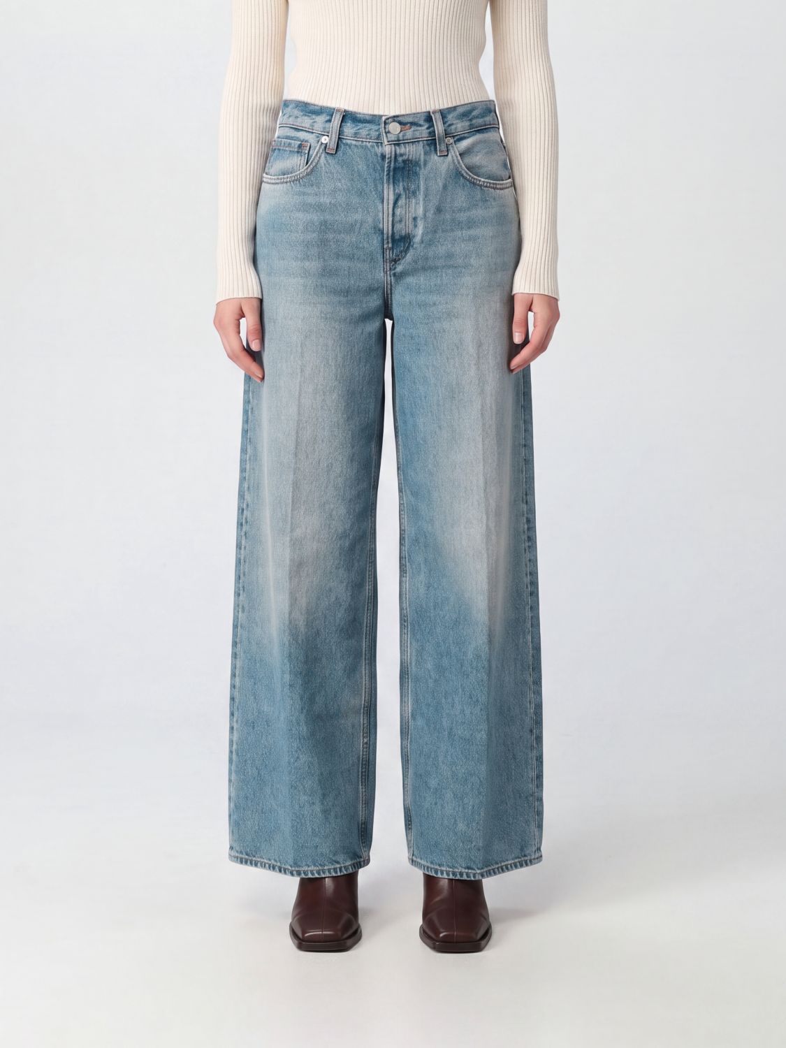Haikure Bethany Mid-Rise Wide-Leg Jeans in Cotton Denim