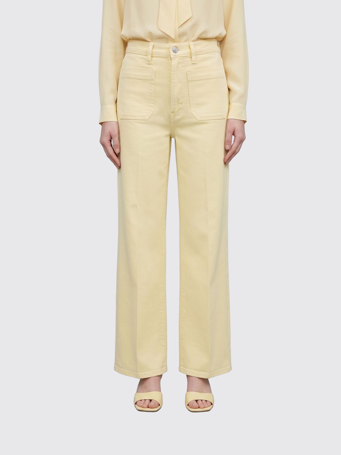 FRAME Jeans Woman color Yellow