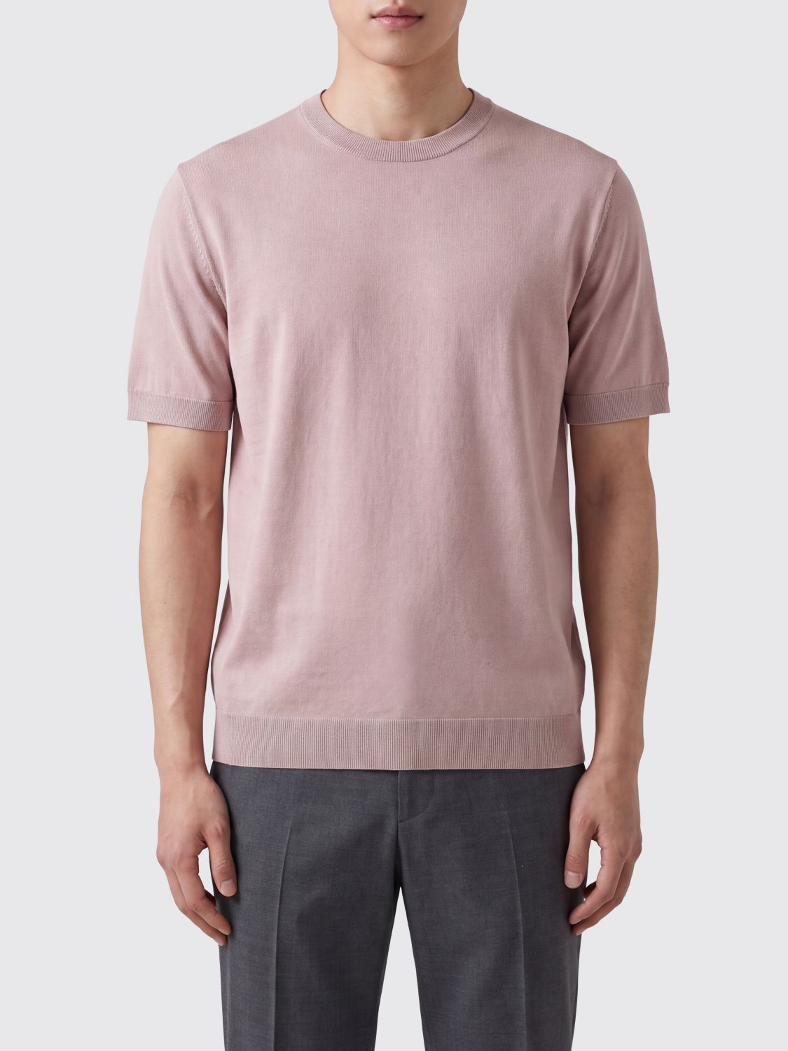 HERNO Crew-Neck Short-Sleeved T-Shirt in Cotton