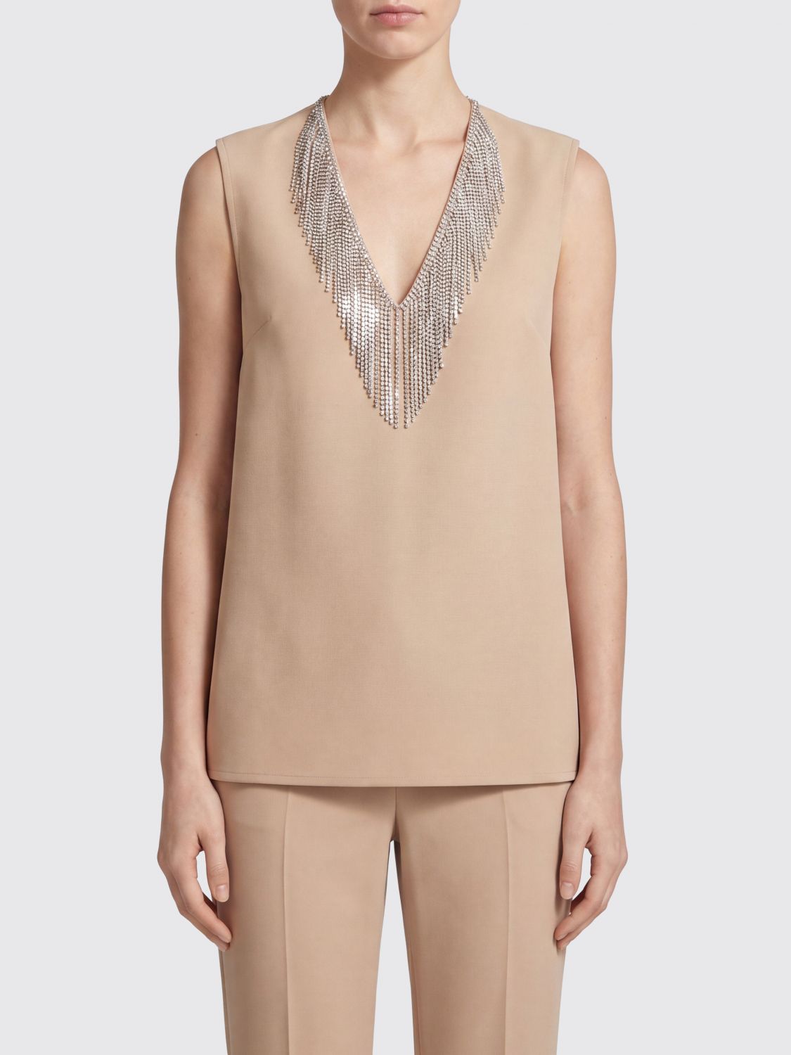 SPORTMAX Top Woman color Beige