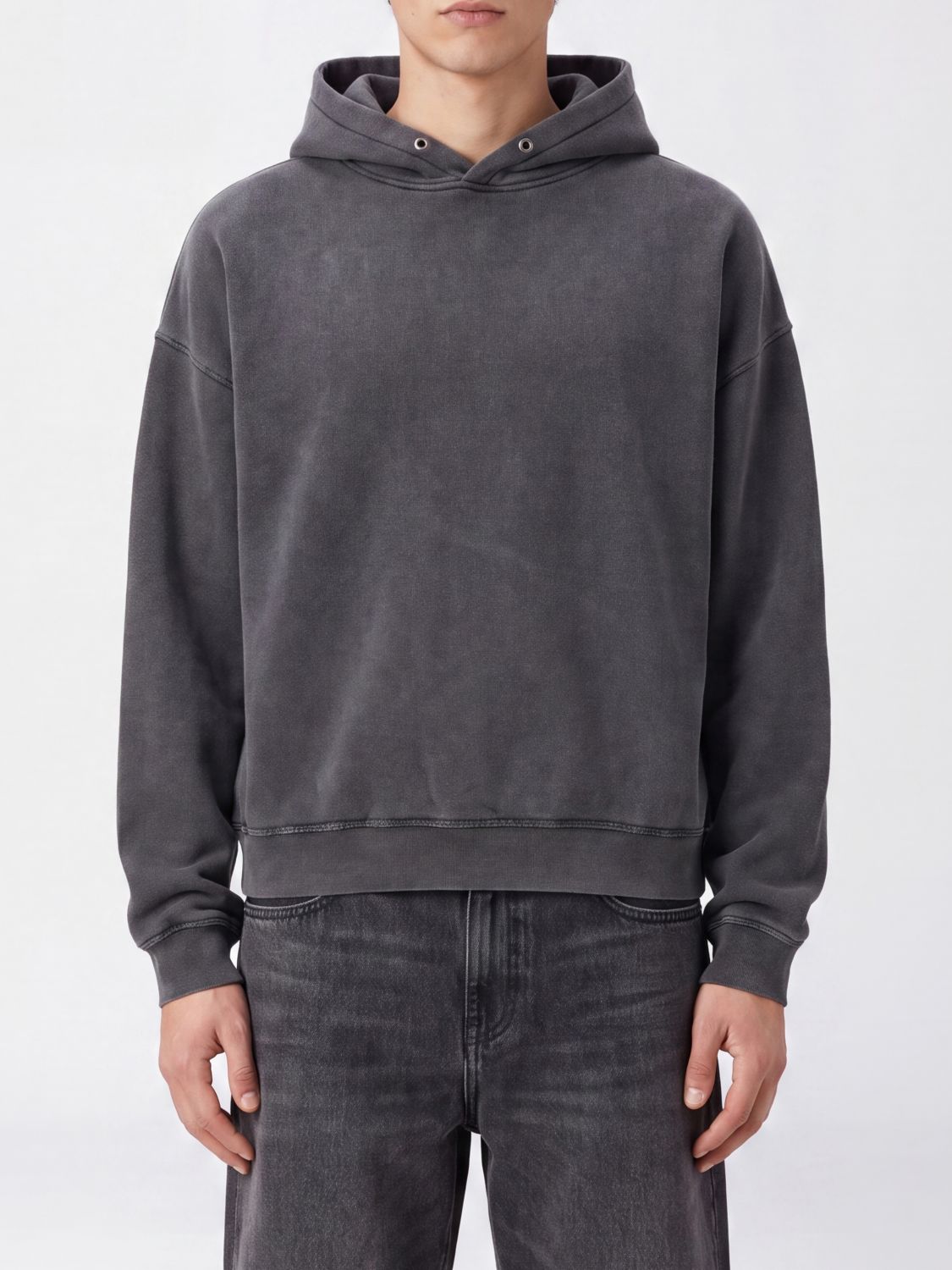 SUNFLOWER Relaxed Fit Cotton Hoodie with Dropped Shoulders
