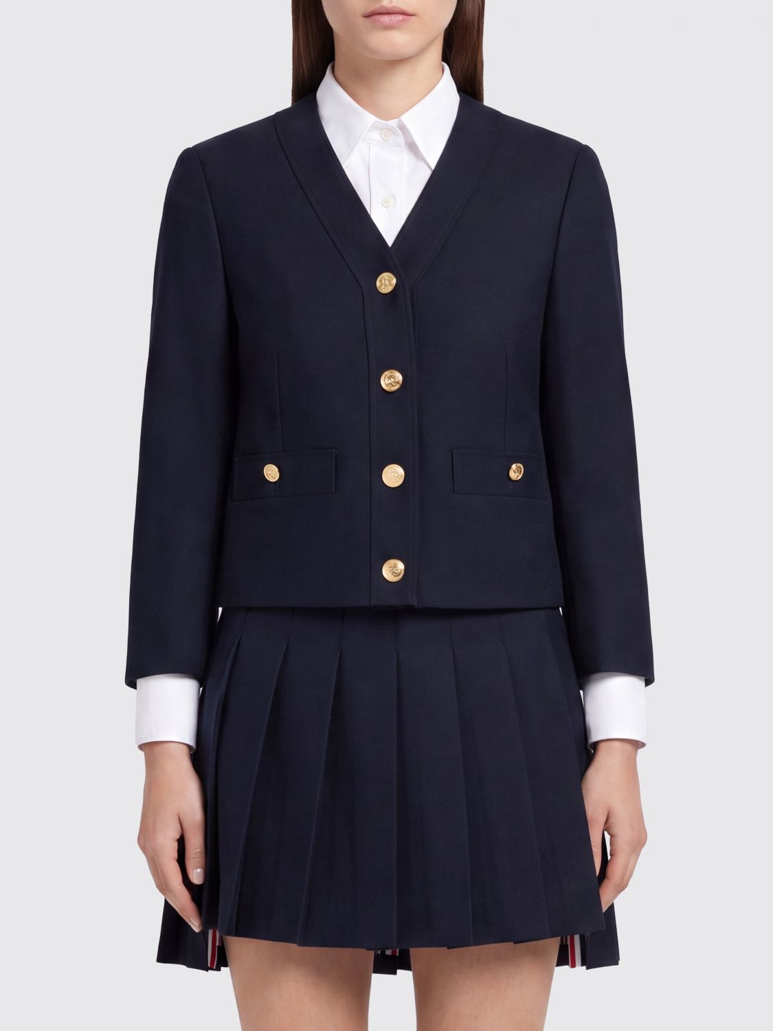 THOM BROWNE Jacket Woman color Blue