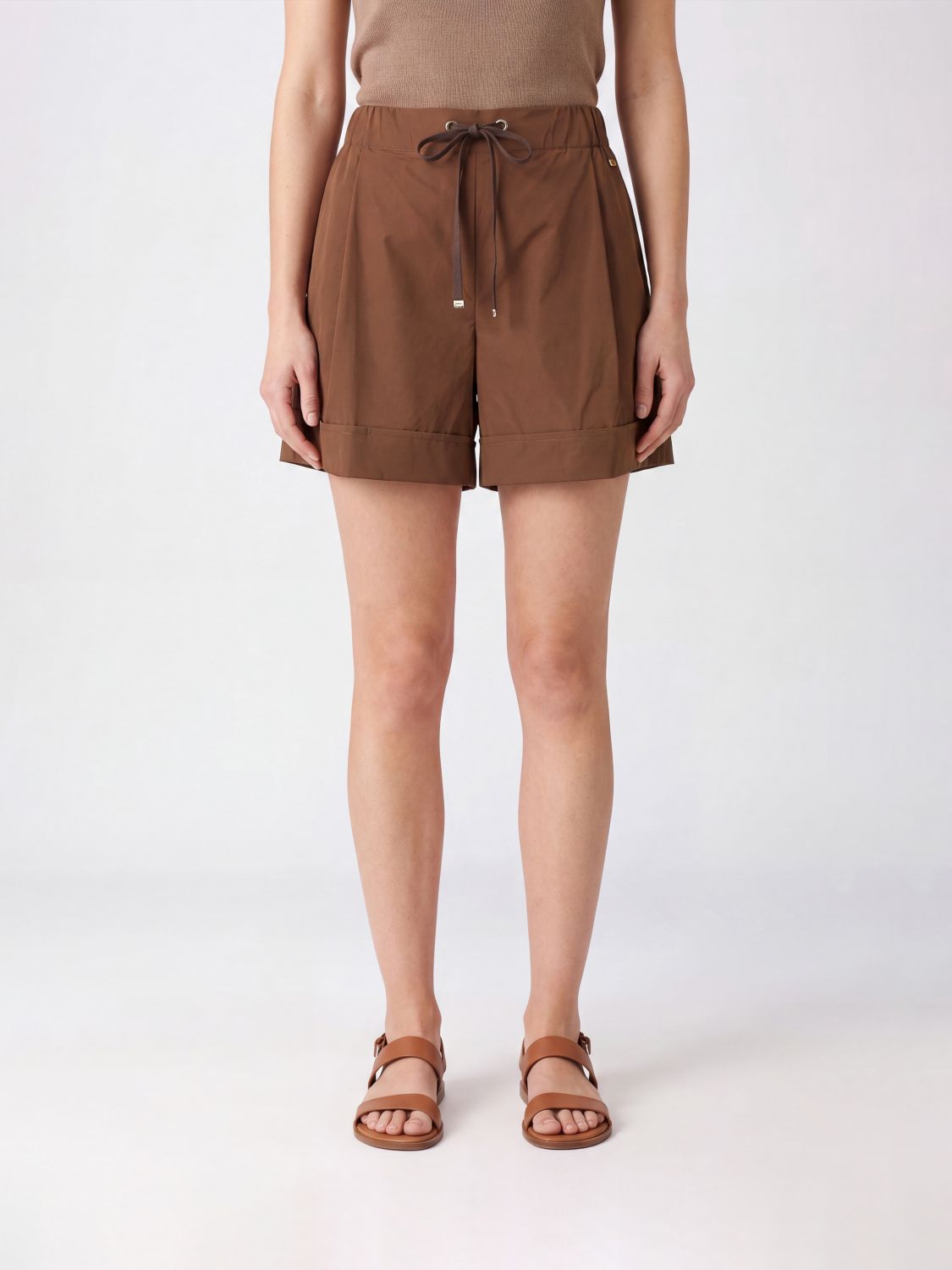 HERNO HERNO Shorts Woman color Brown　ヘルノ ショーツ ウーマン カラー ブラウン