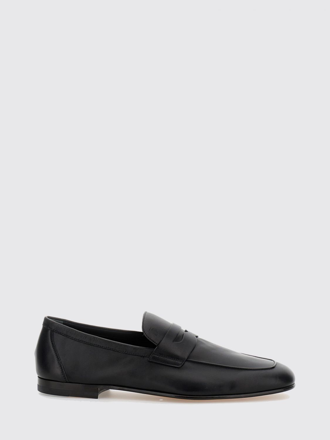 Tod's Smooth Calfskin Penny Loafers with Leather Sole