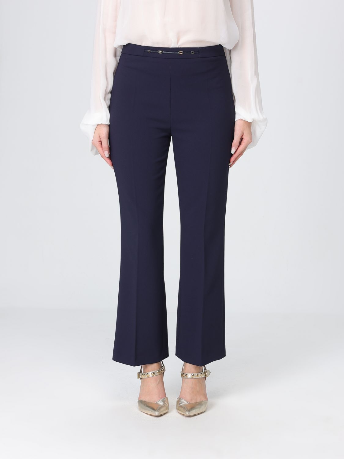 ELISABETTA FRANCHI Verkürzte Slim-Fit-Hose von aus Crêpe
