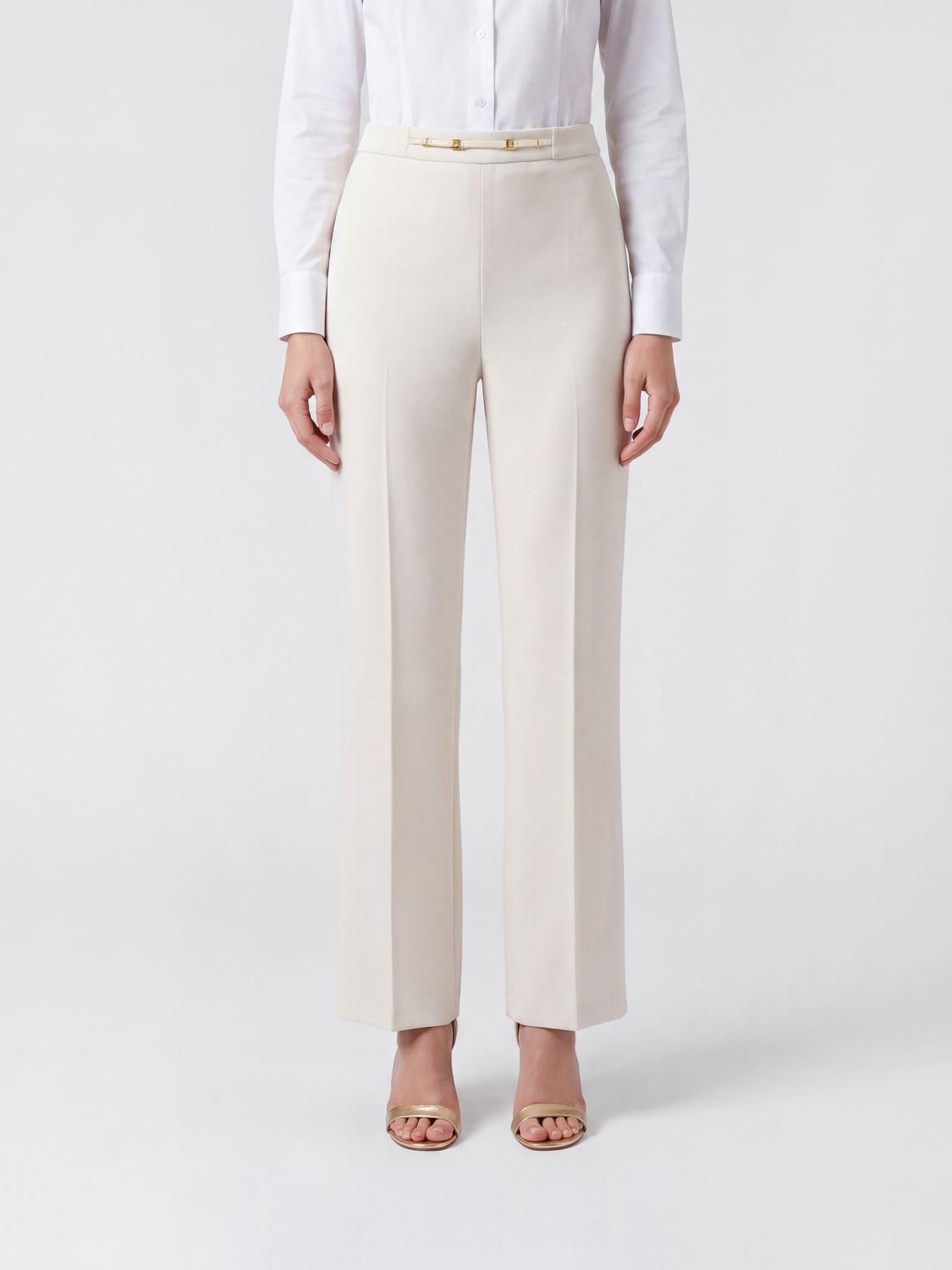 ELISABETTA FRANCHI Verkürzte Slim-Fit-Hose von aus Crêpe