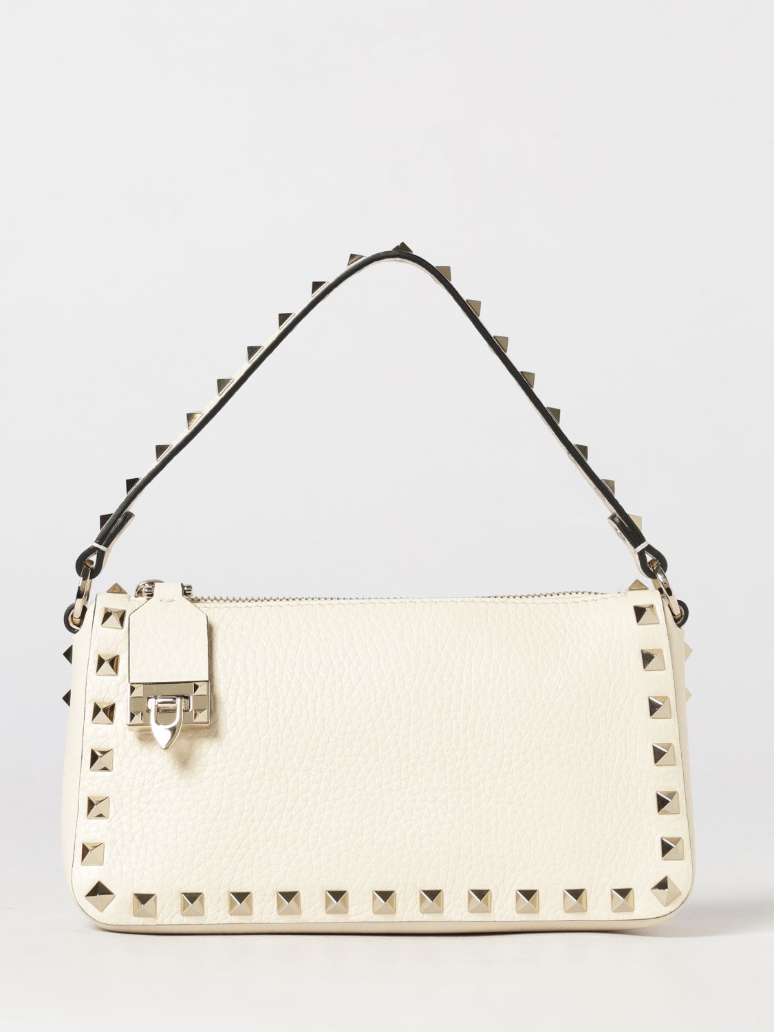 VALENTINO GARAVANI Rockstud Calfskin Leather Mini Handbag with Studs