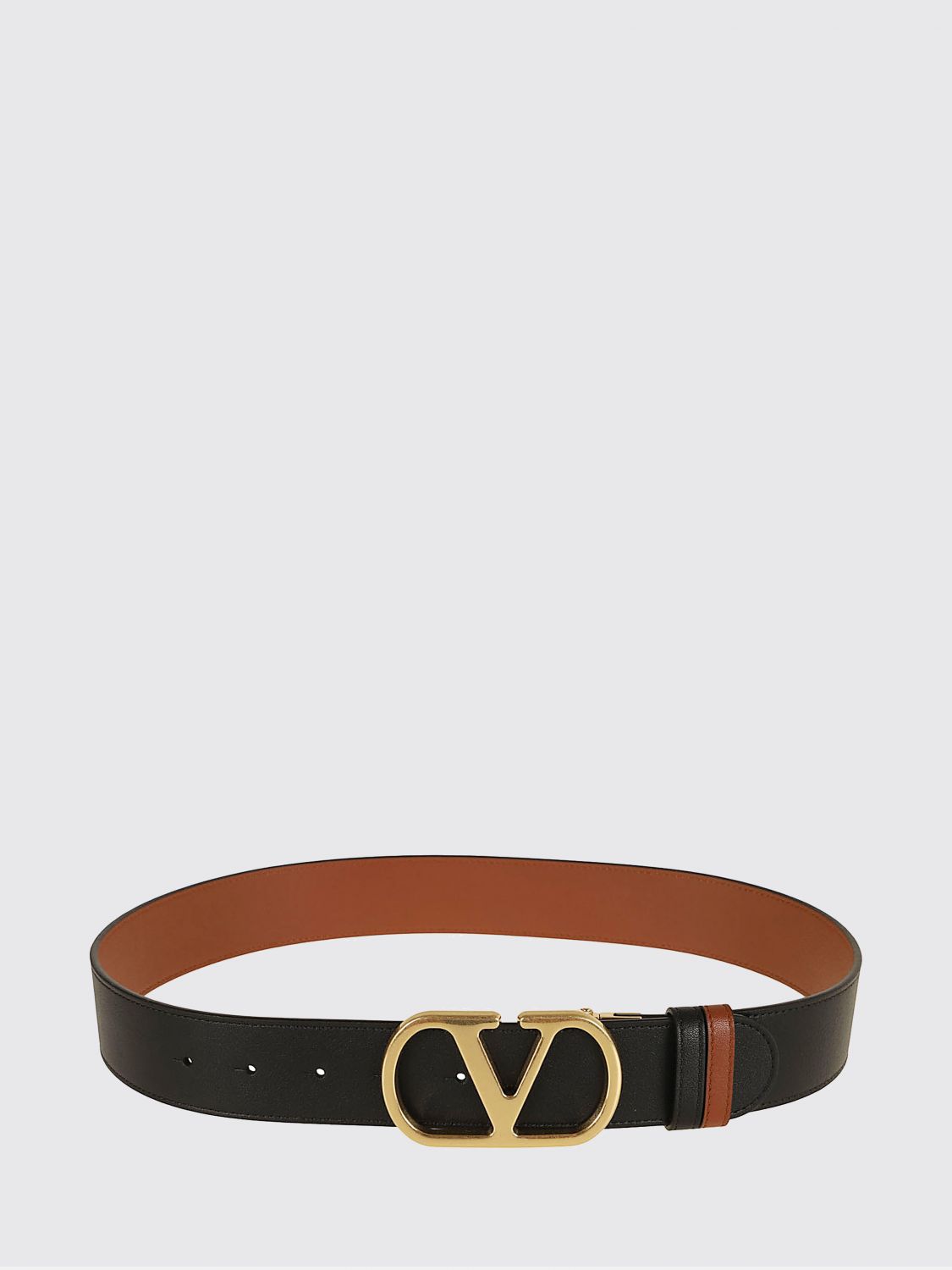 VALENTINO GARAVANI Cintura reversibile VLogo Signature in pelle di vitello liscia 4 cm