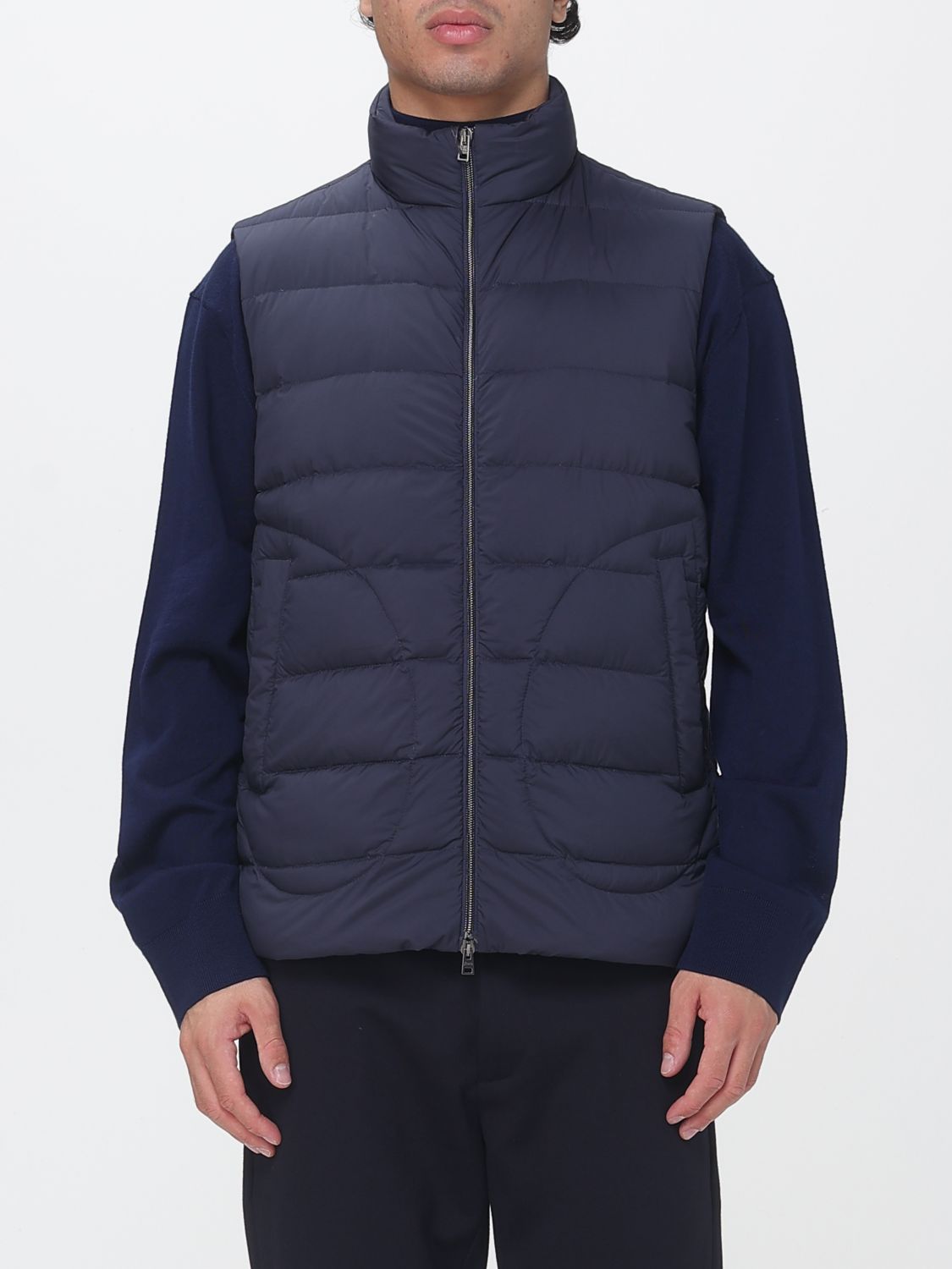 Herno Lo Smanicato High Neck Quilted Nylon and Silk Gilet