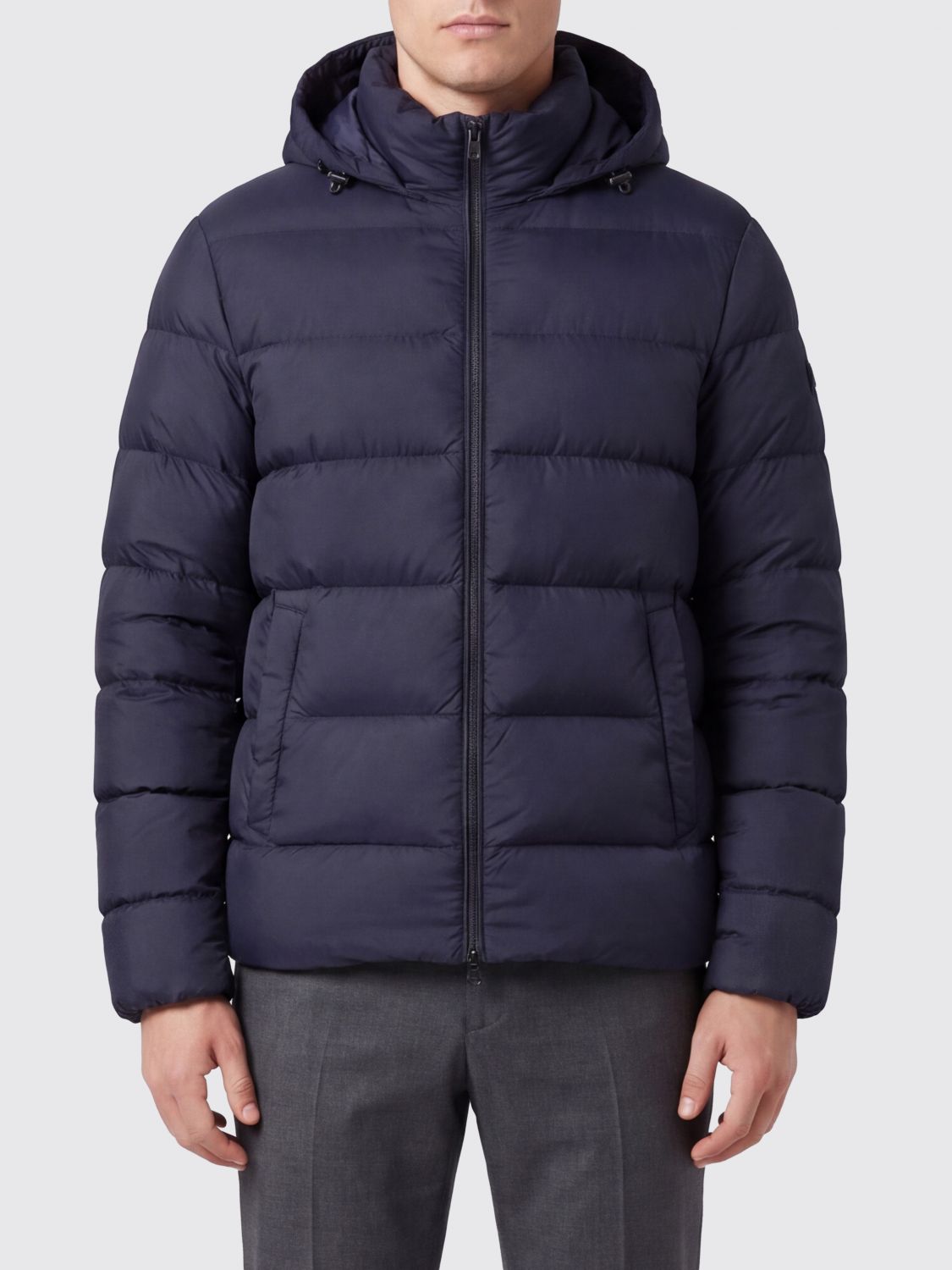 HERNO Wasserabweisende, gesteppte Nylon-Daunenjacke mit Kapuze