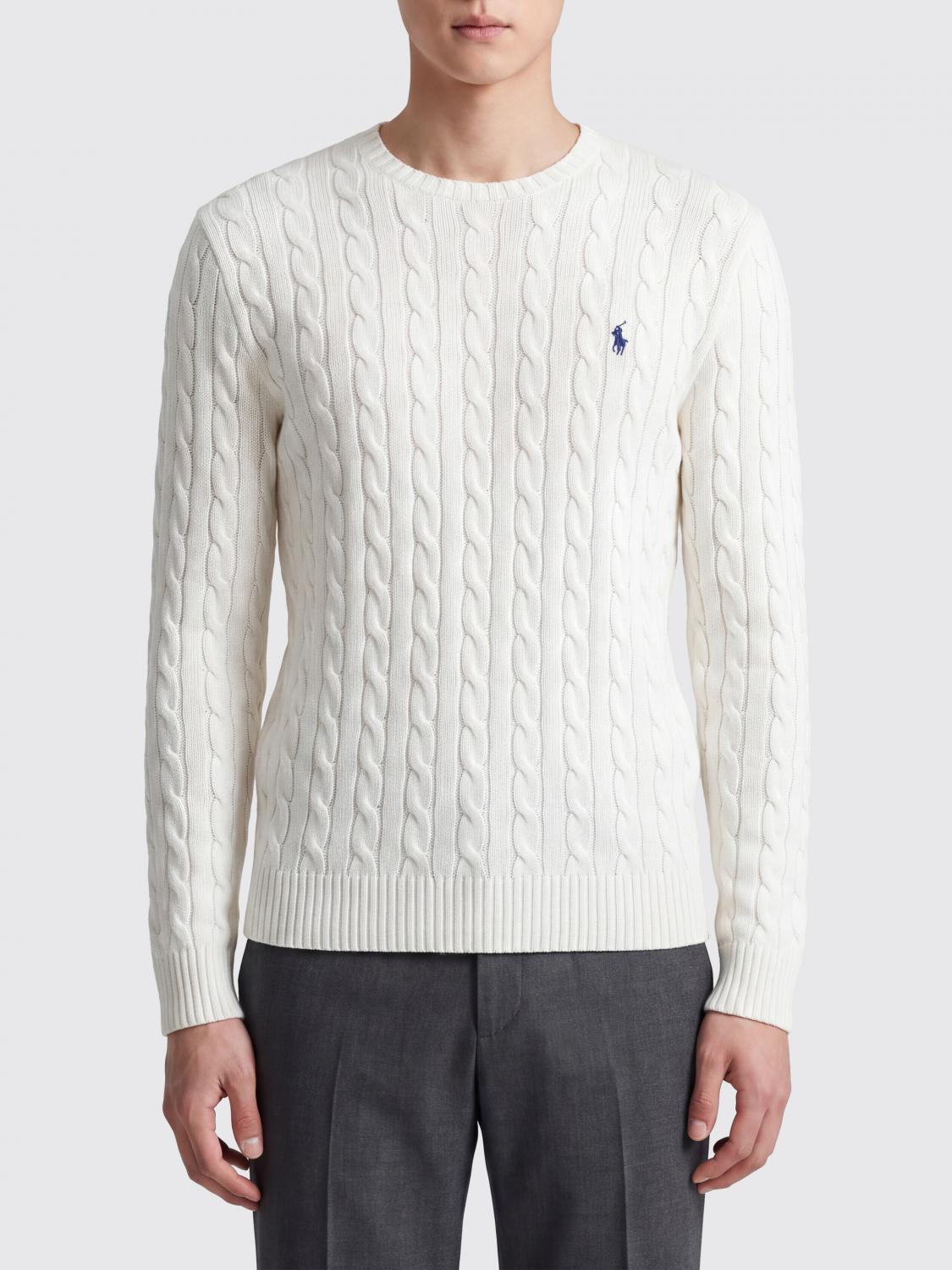 Polo Ralph Lauren Crewneck Jumper in Wool and Cashmere with Embroidered Pony Logo