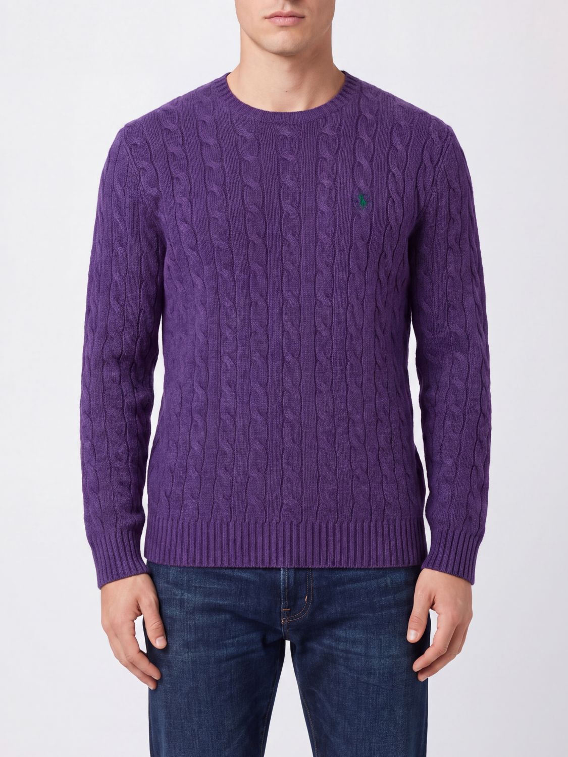 POLO RALPH LAUREN Pullover mit Rundhalsausschnitt aus Wolle und Kaschmir mit gesticktem Pony-Logo