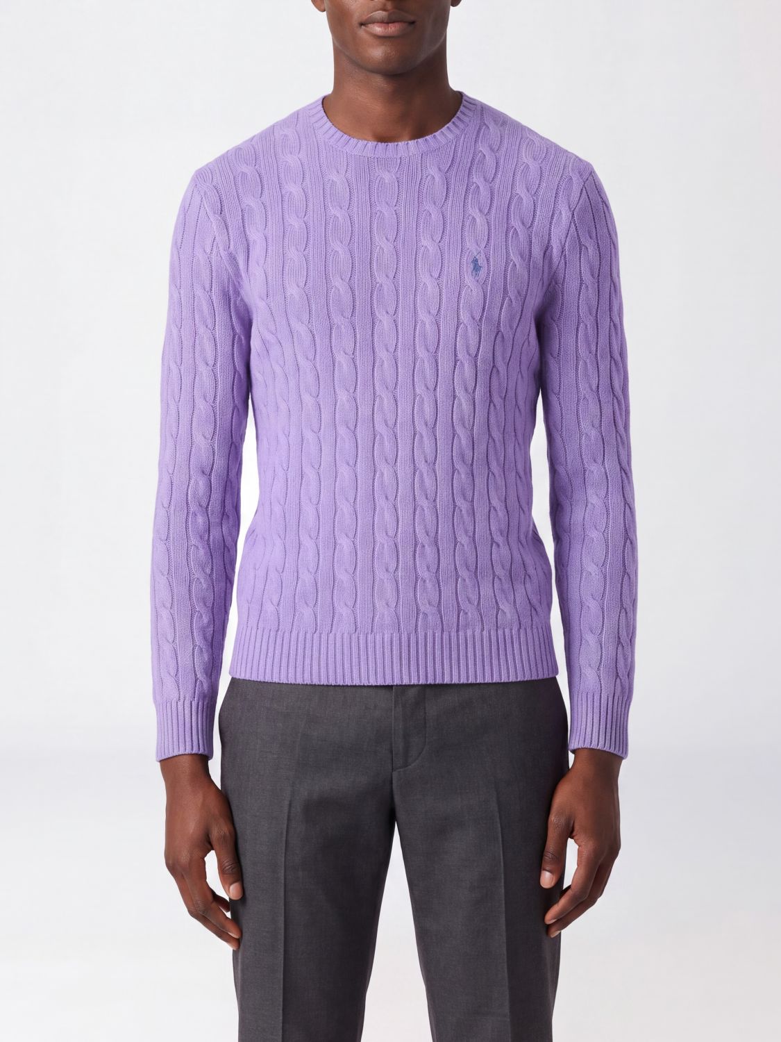 POLO RALPH LAUREN Pullover mit Rundhalsausschnitt aus Wolle und Kaschmir mit gesticktem Pony-Logo