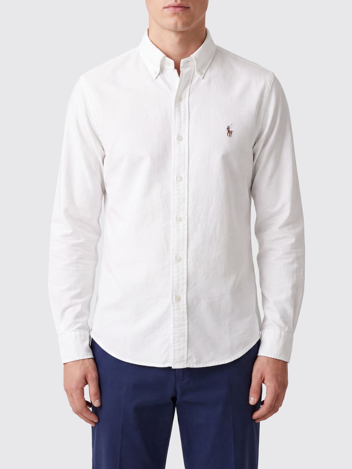 POLO RALPH LAUREN Slim Fit Cotton Poplin Shirt with Embroidered Pony Logo