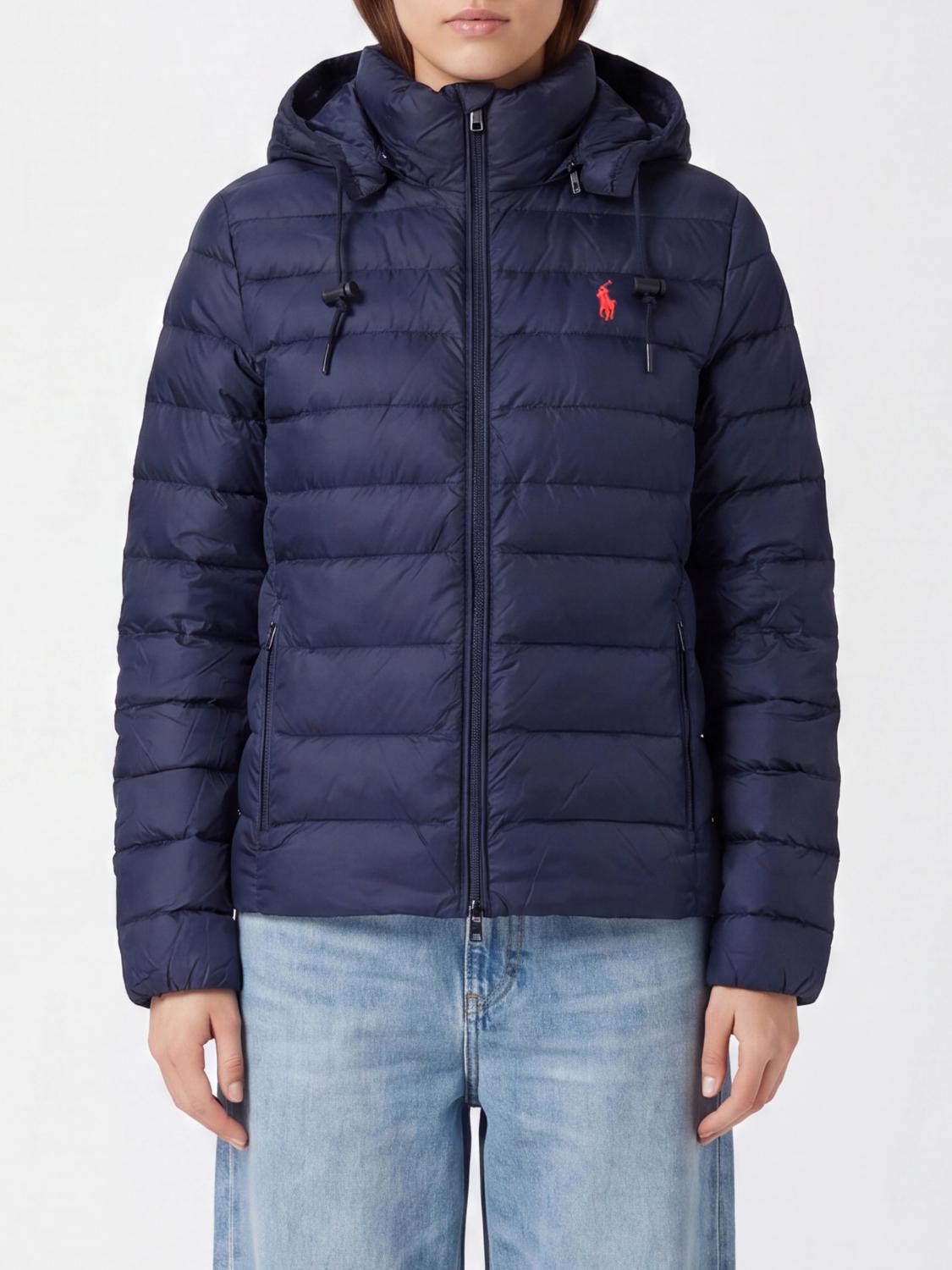 POLO RALPH LAUREN Short Nylon Hooded Puffer Jacket with Embroidered Pony Logo