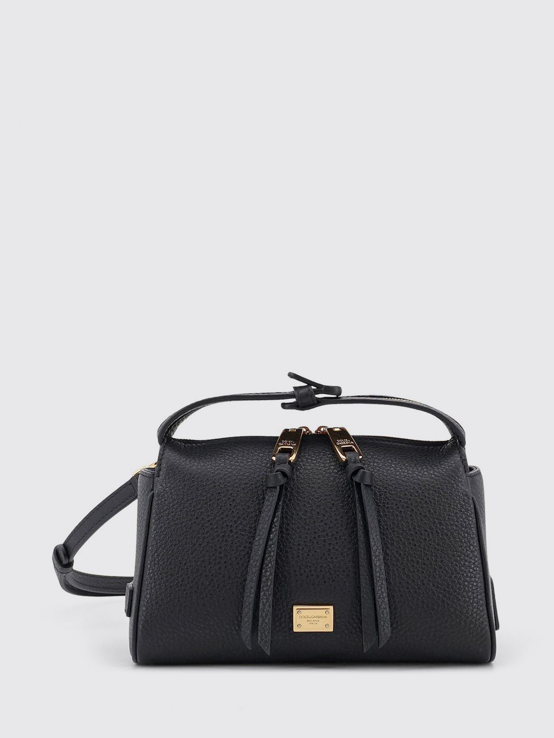 DOLCE & GABBANA Vittoria Mini-Handtasche aus genarbtem Kalbsleder