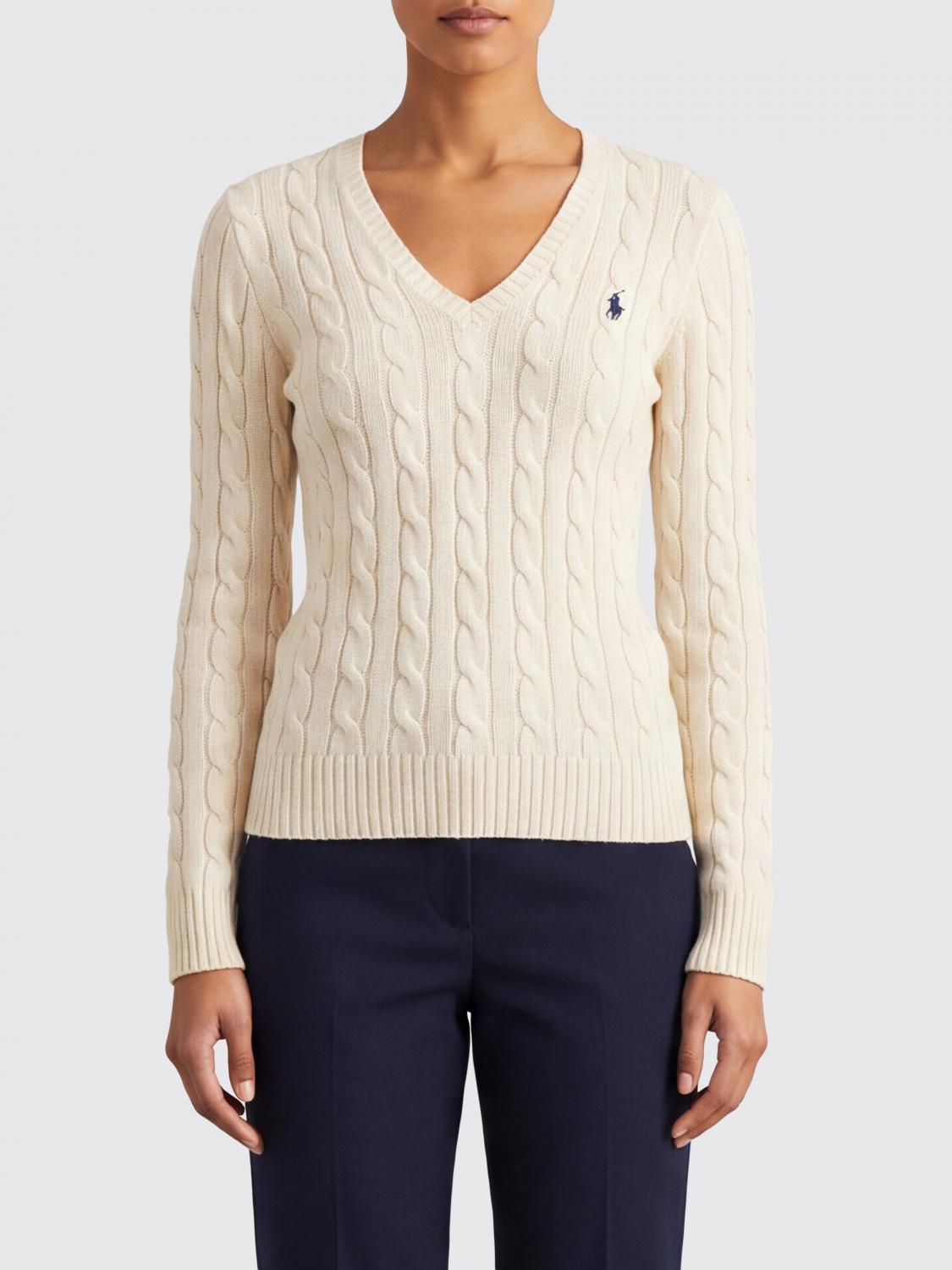POLO RALPH LAUREN Slim-Fit Wollpullover mit V-Ausschnitt und gesticktem Pony-Logo